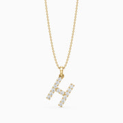 Caroline Lab Grown Diamond H Initial Pendant Necklace