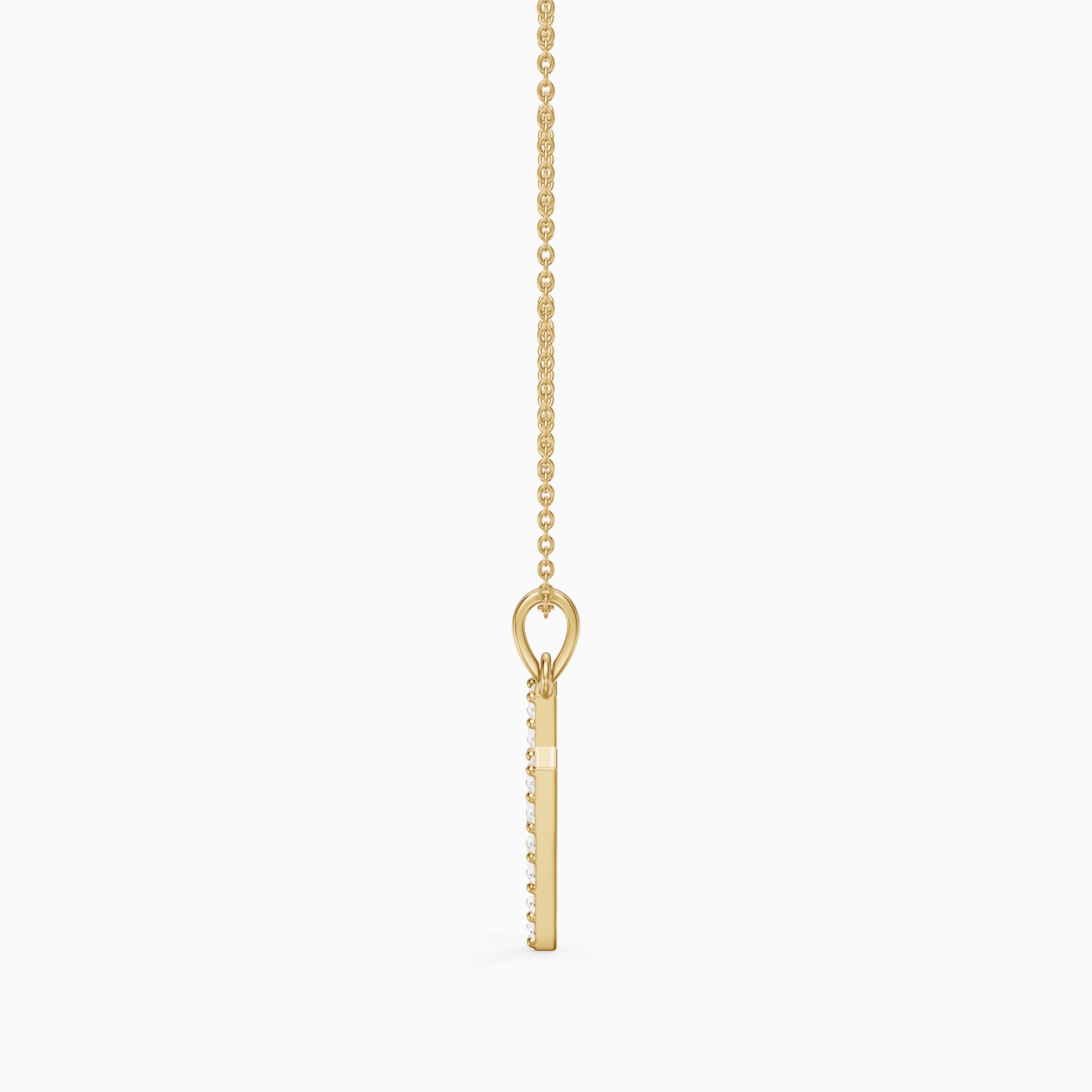 Caroline Lab Grown Diamond H Initial Pendant Necklace