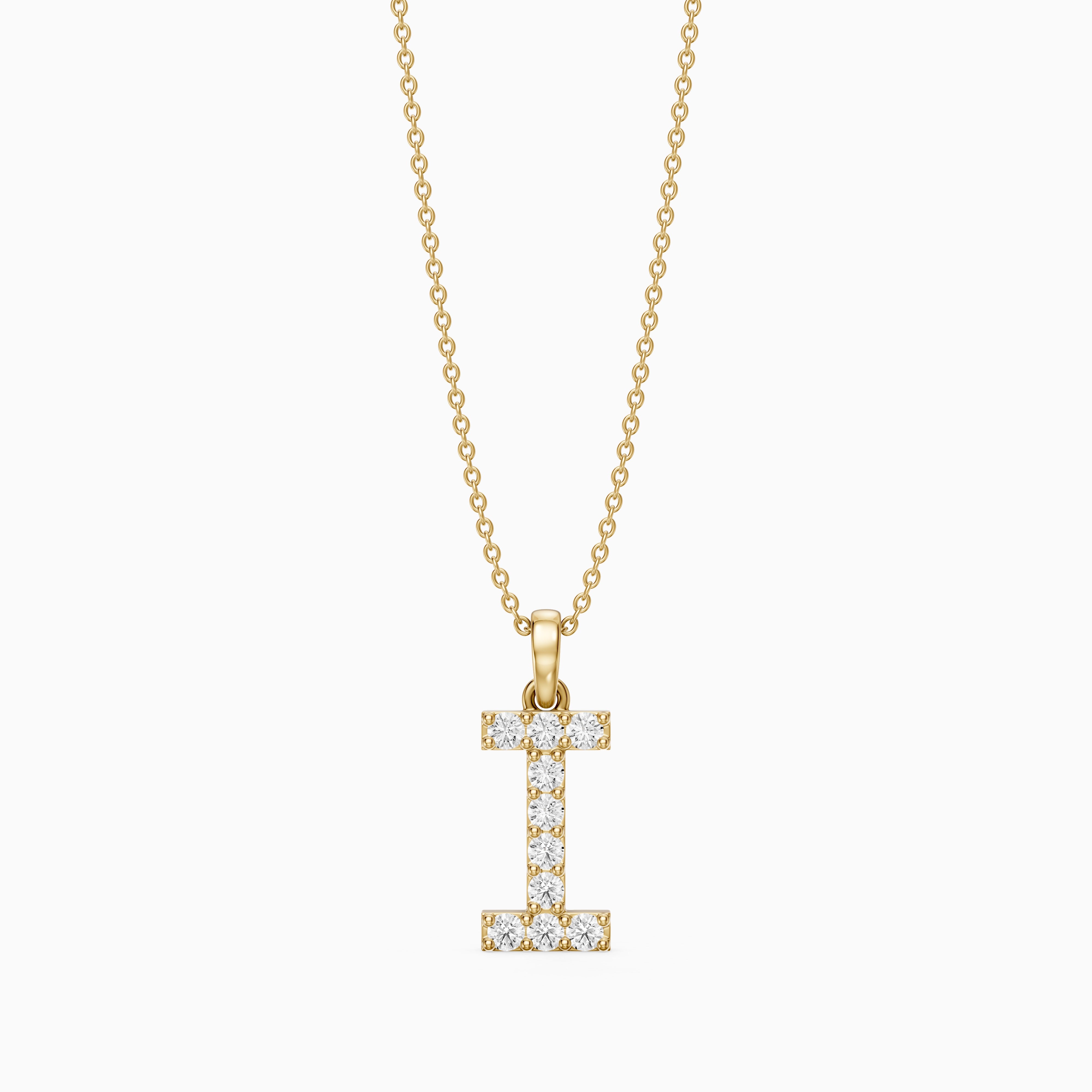 Rachel Lab Grown Diamond I Initial Pendant Necklace
