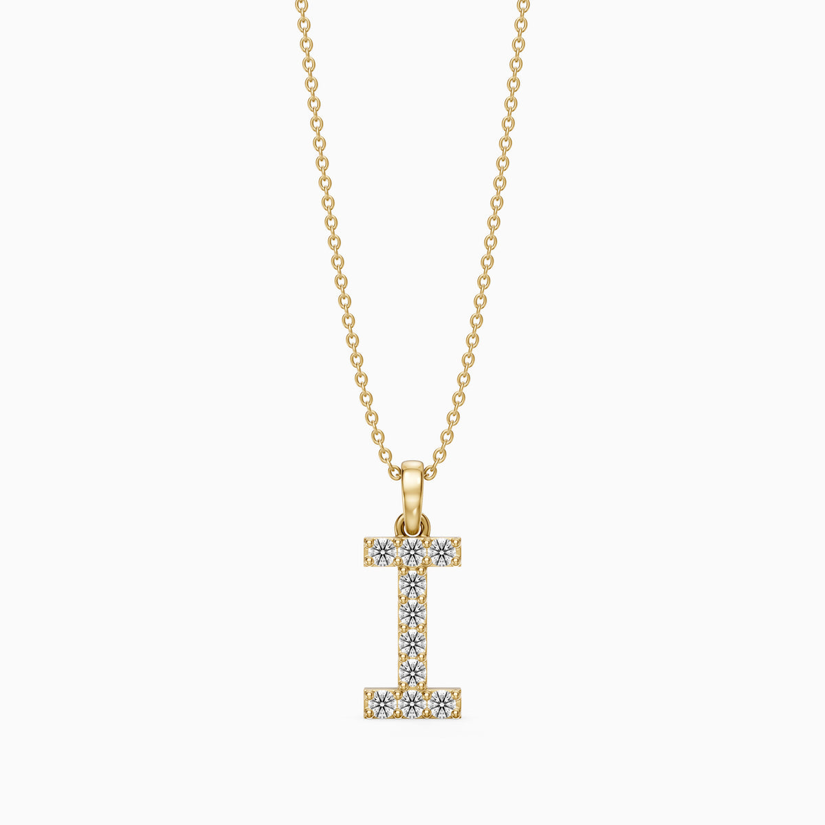 Rachel Lab Grown Diamond I Initial Pendant Necklace