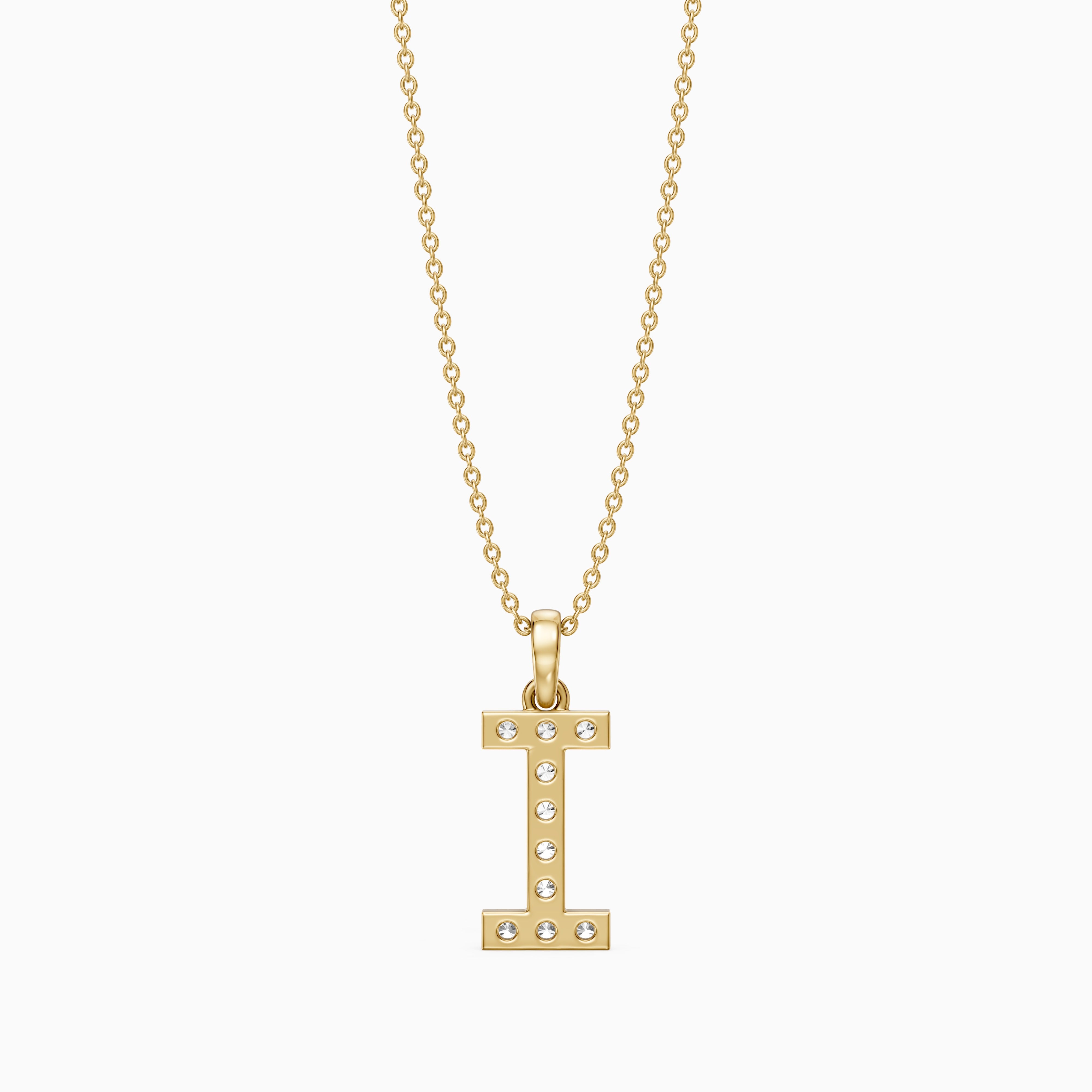 Rachel Lab Grown Diamond I Initial Pendant Necklace