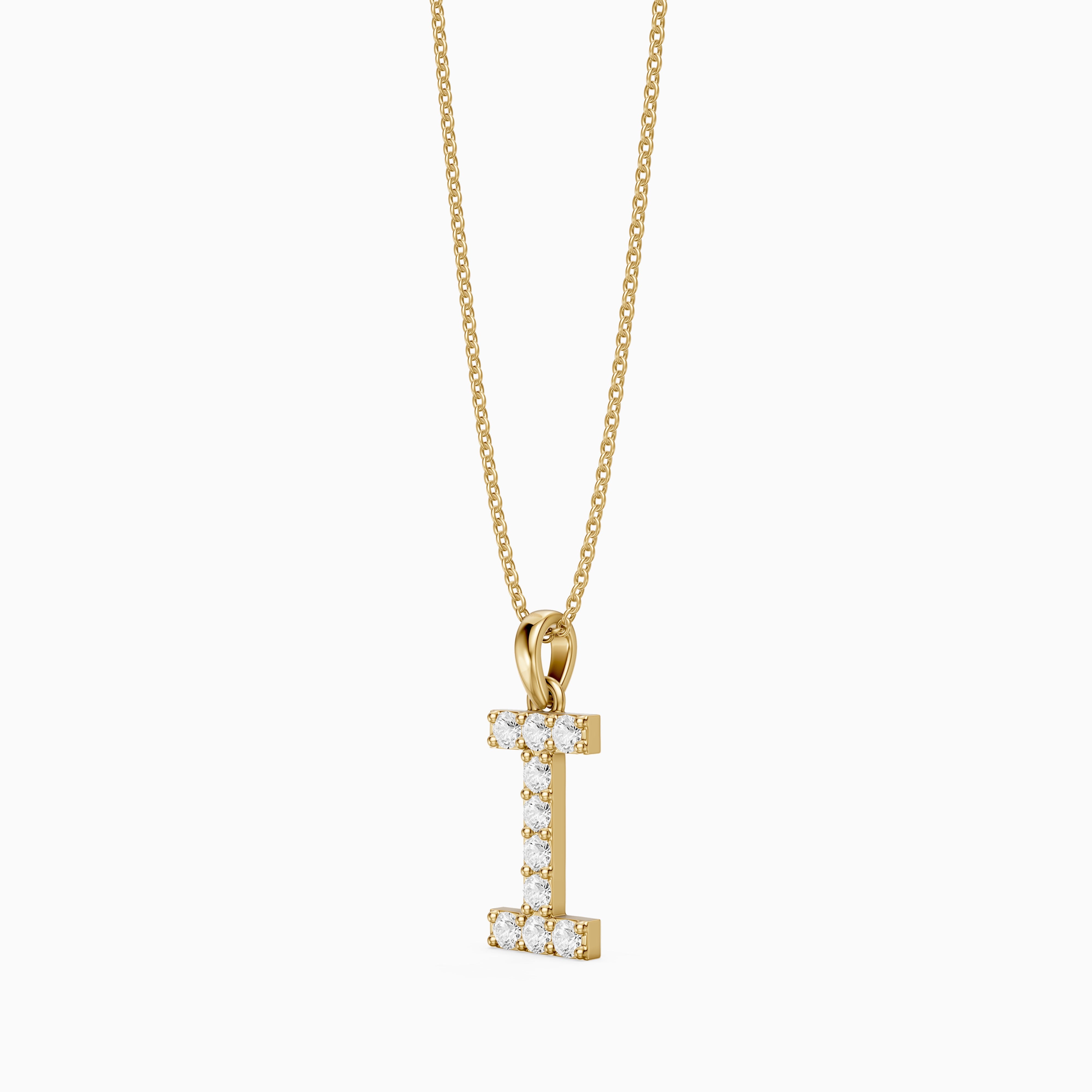 Rachel Lab Grown Diamond I Initial Pendant Necklace