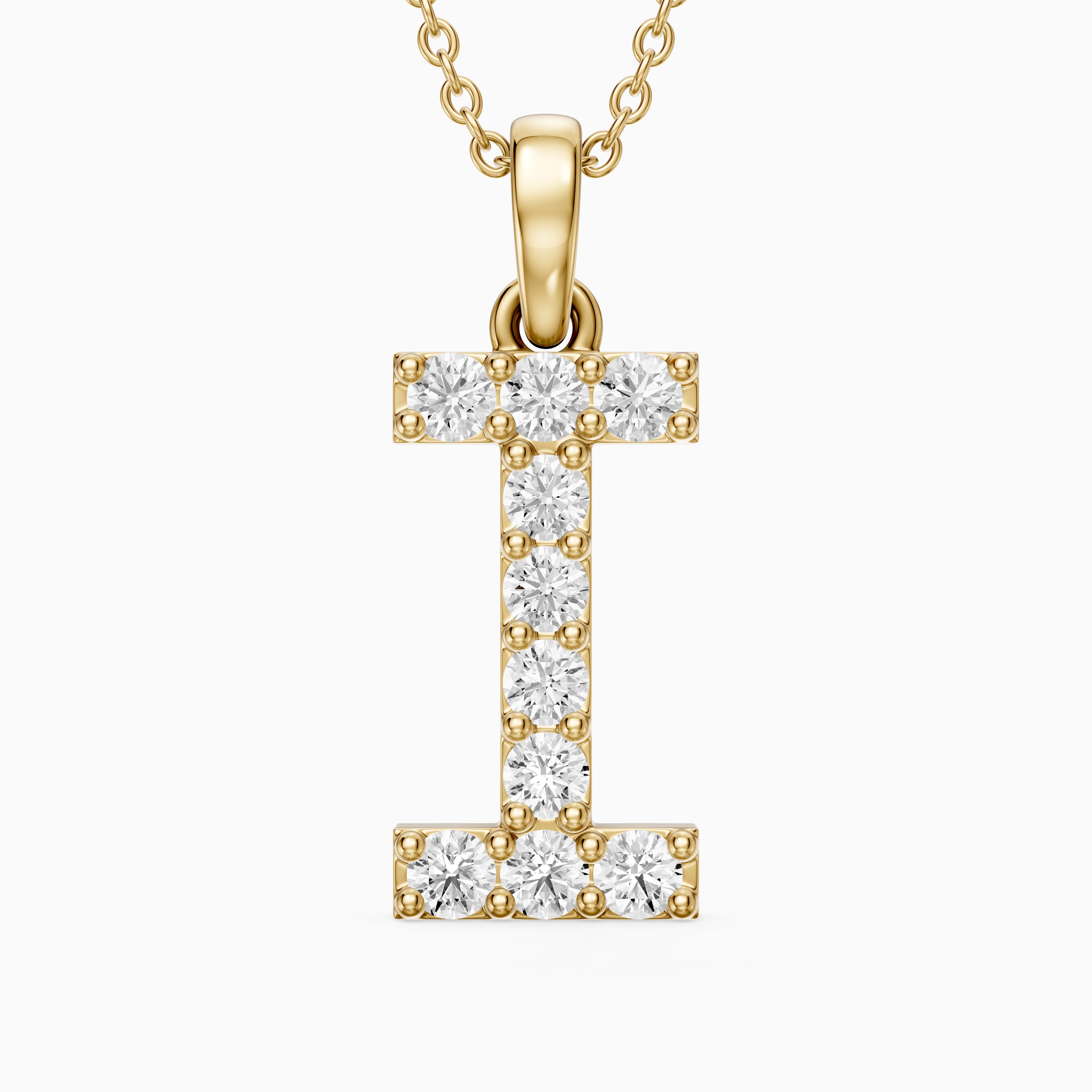 Rachel Lab Grown Diamond I Initial Pendant Necklace