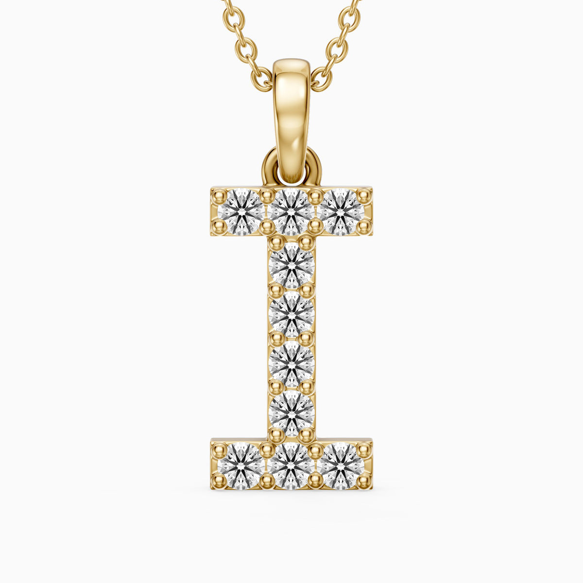 Rachel Lab Grown Diamond I Initial Pendant Necklace