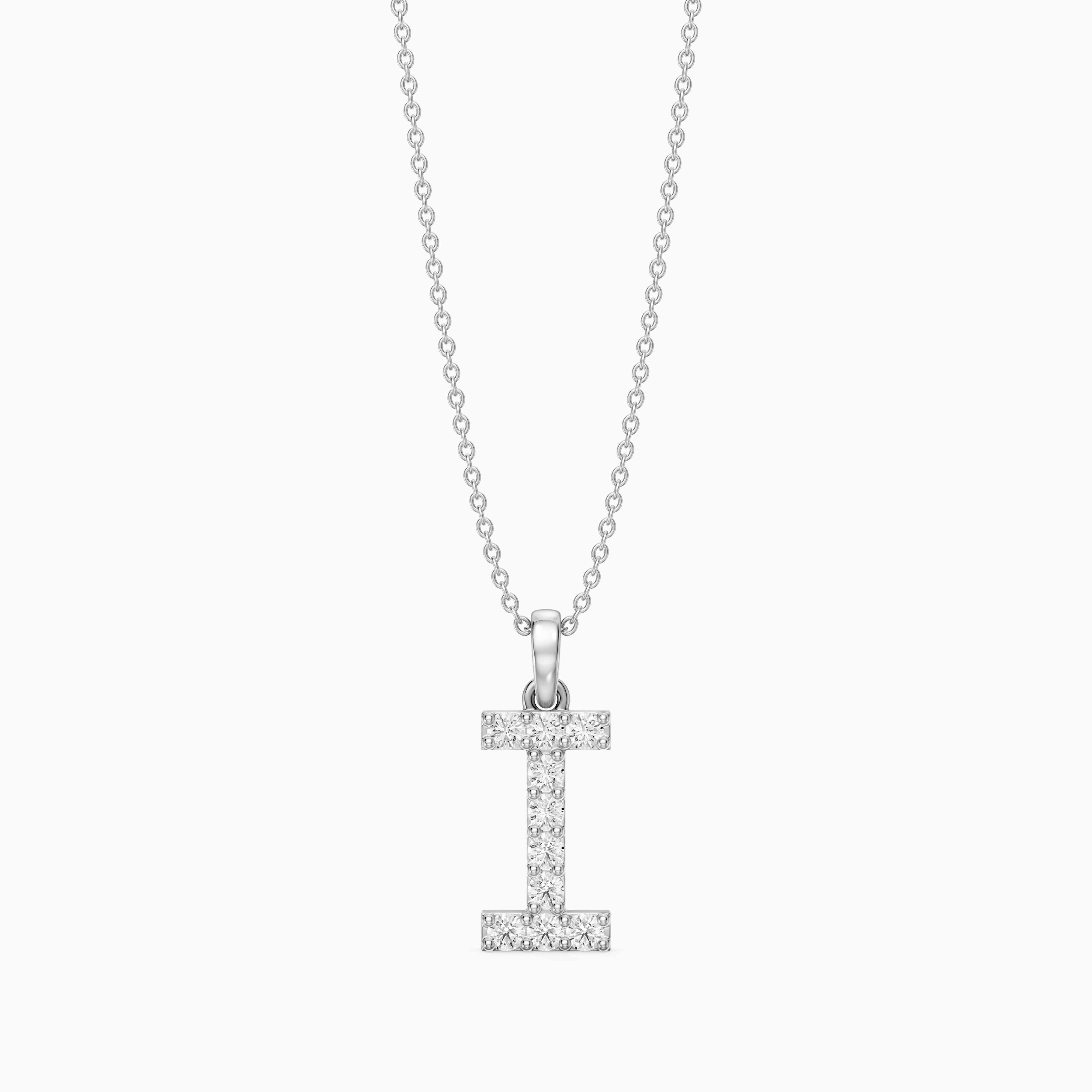 Rachel Lab Grown Diamond I Initial Pendant Necklace