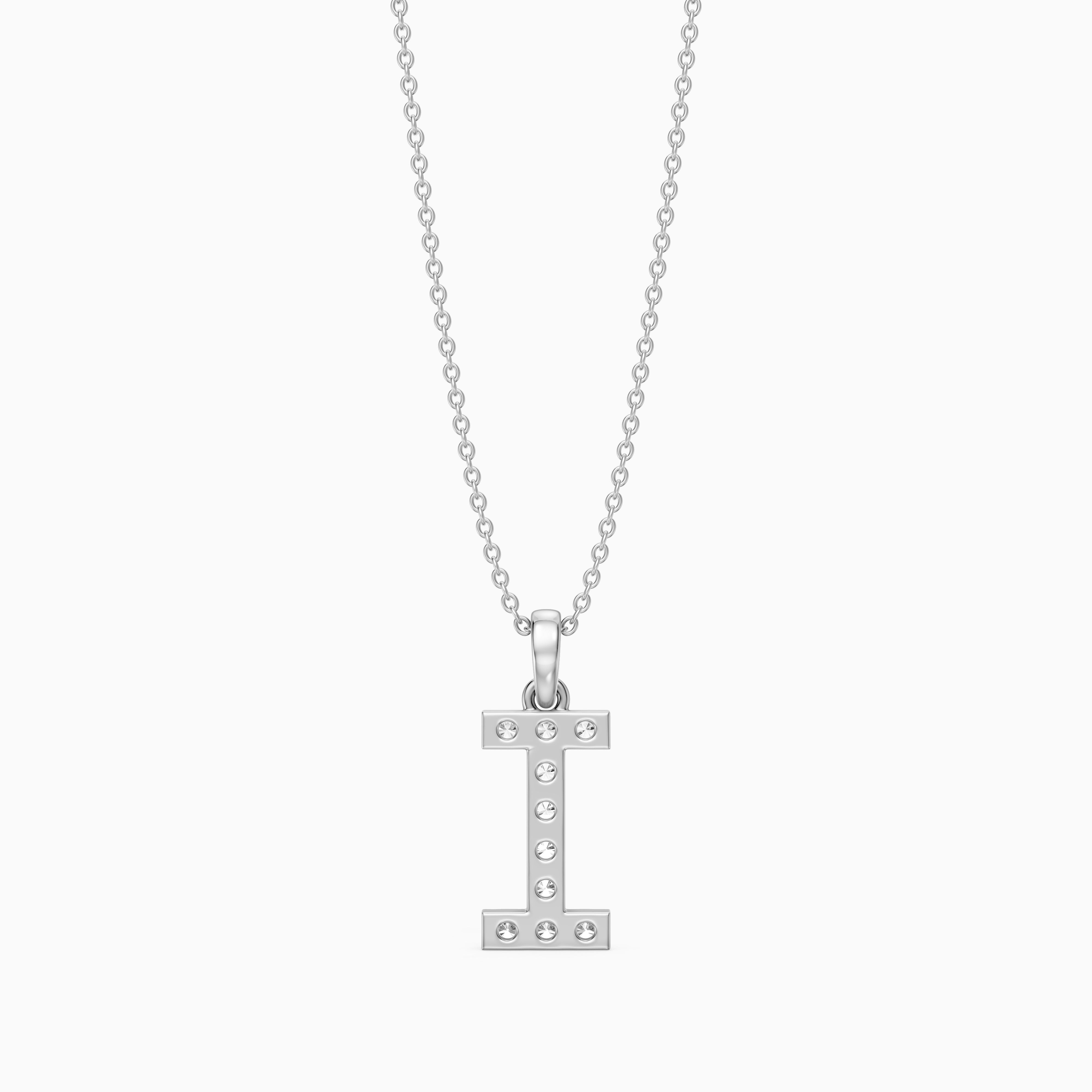 Rachel Lab Grown Diamond I Initial Pendant Necklace