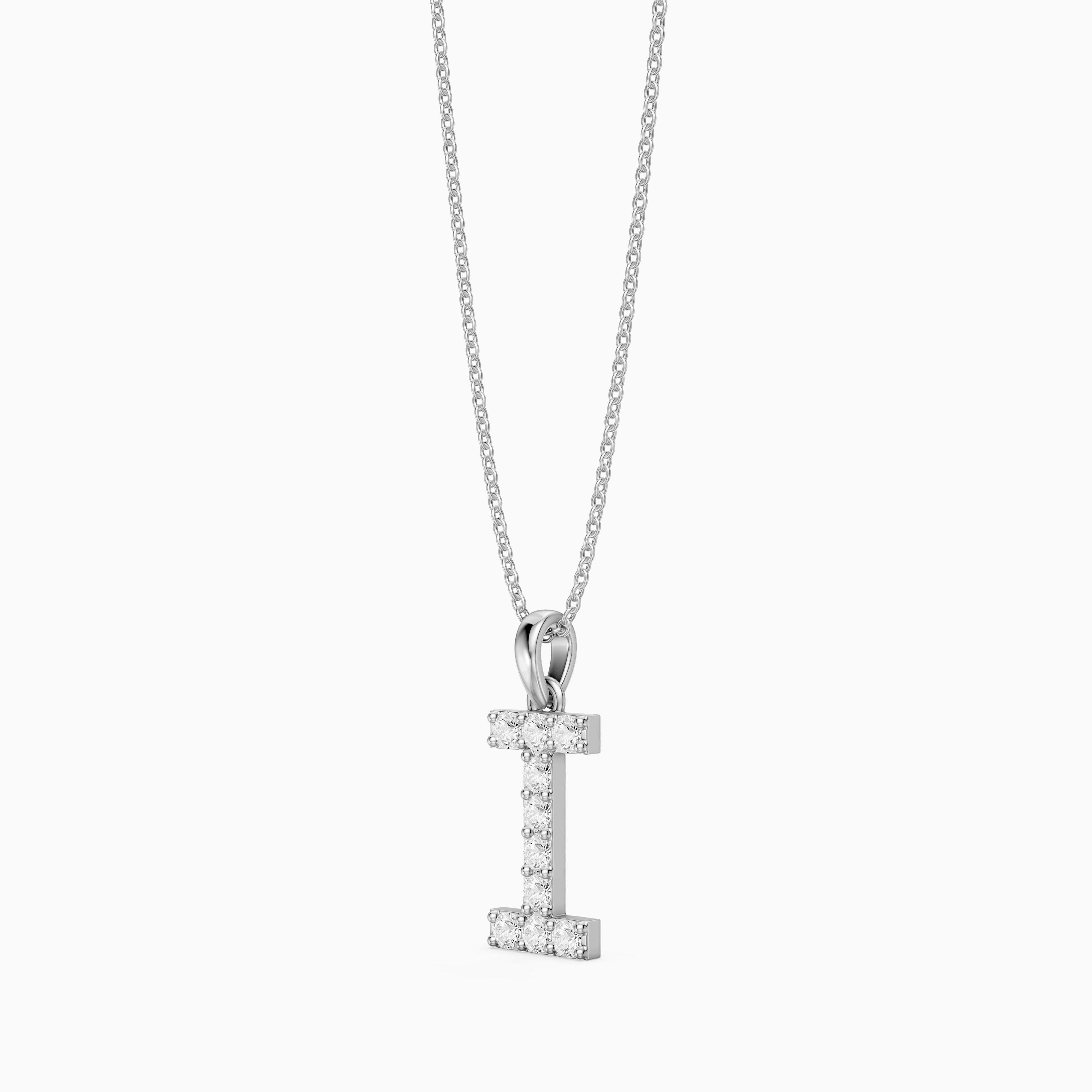 Rachel Lab Grown Diamond I Initial Pendant Necklace