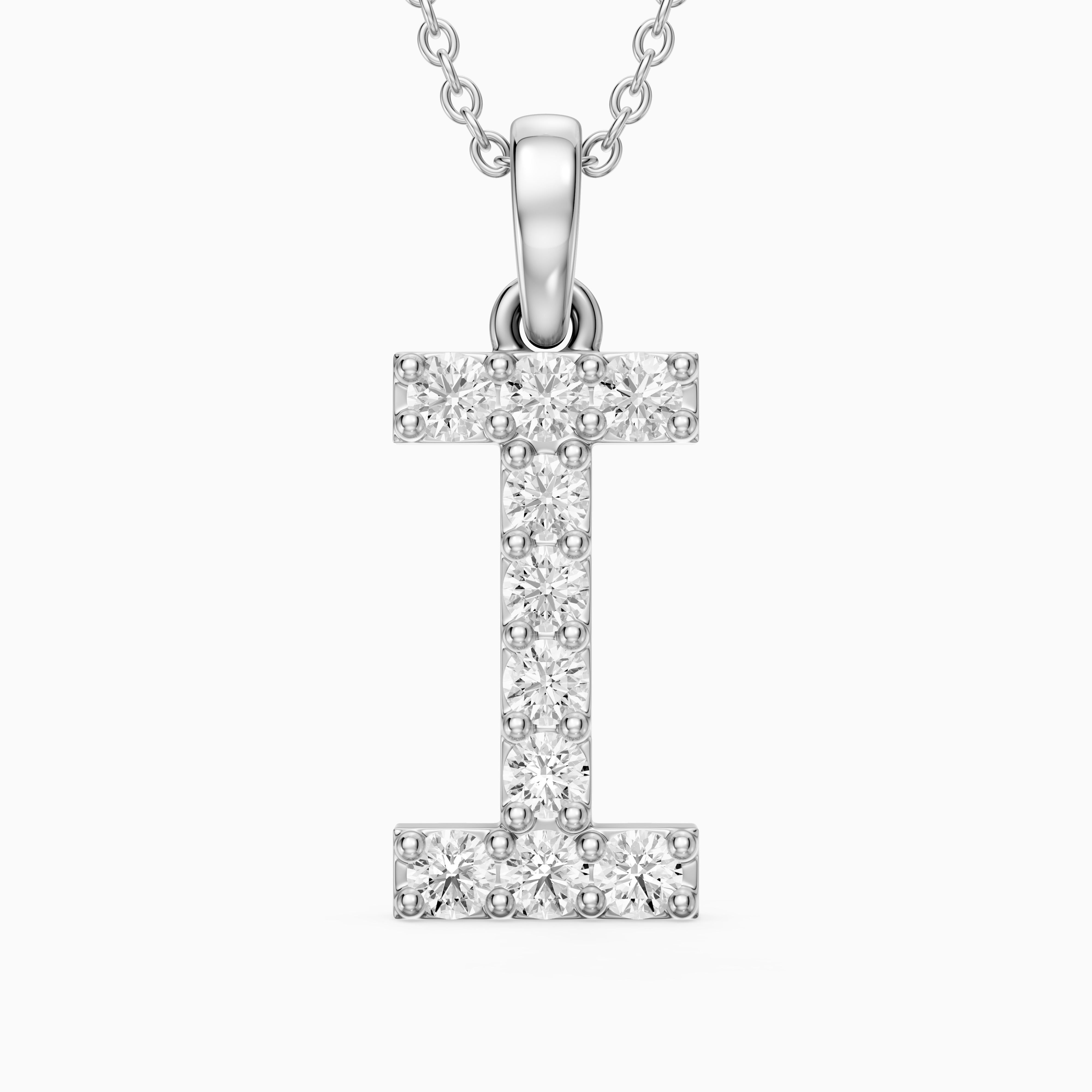 Rachel Lab Grown Diamond I Initial Pendant Necklace