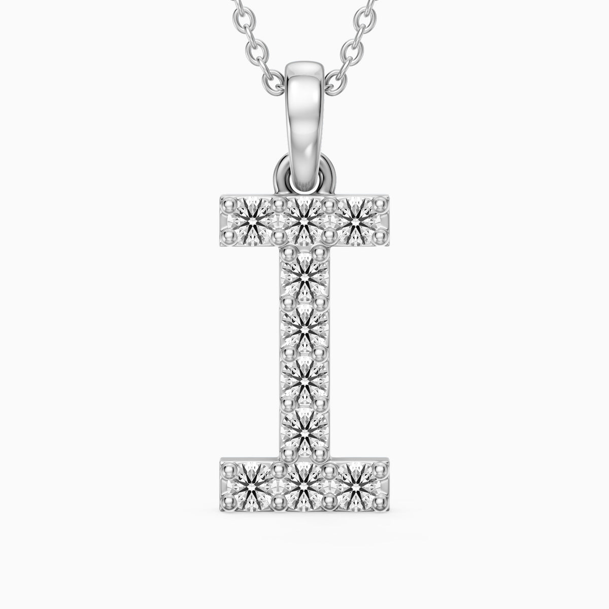 Rachel Lab Grown Diamond I Initial Pendant Necklace