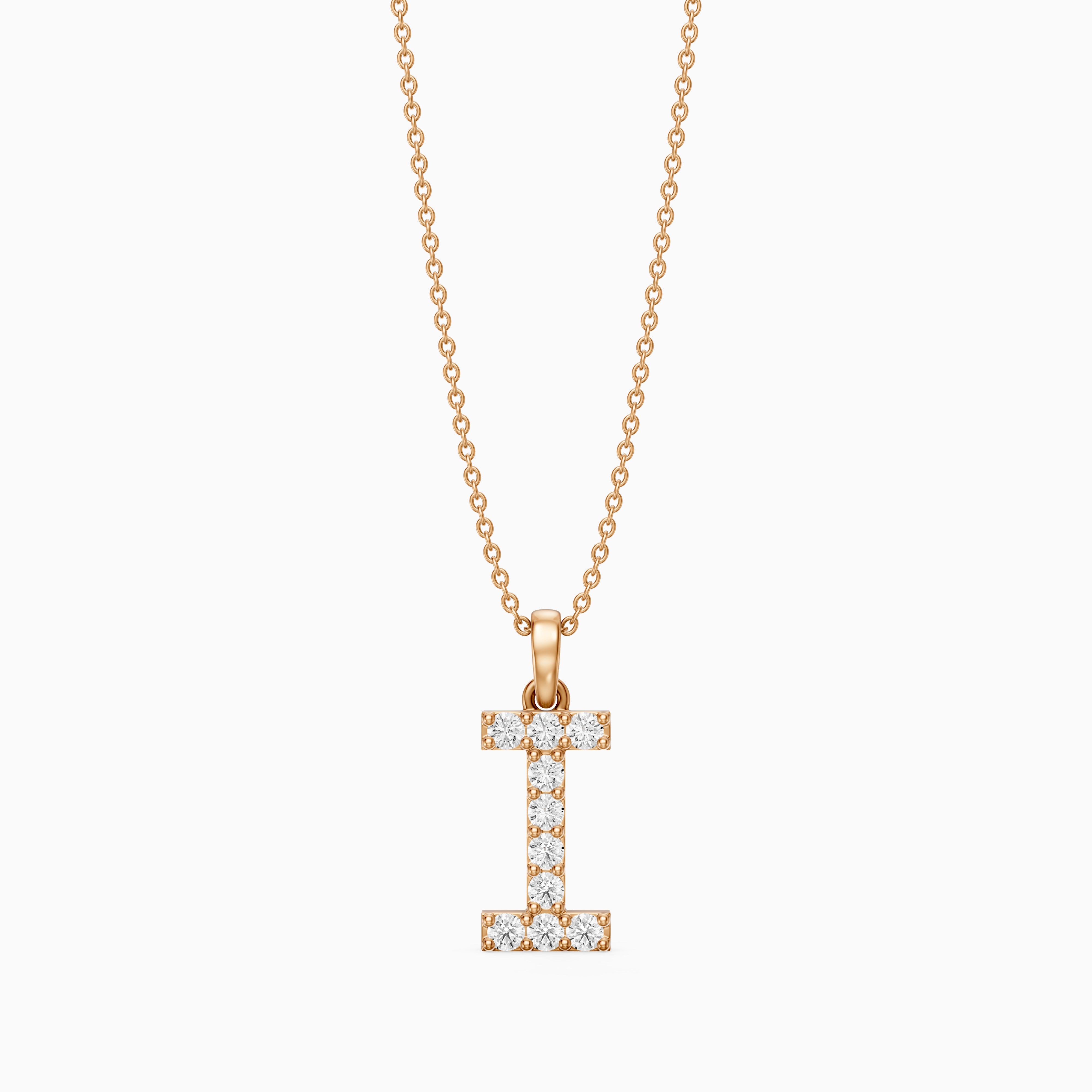 Rachel Lab Grown Diamond I Initial Pendant Necklace