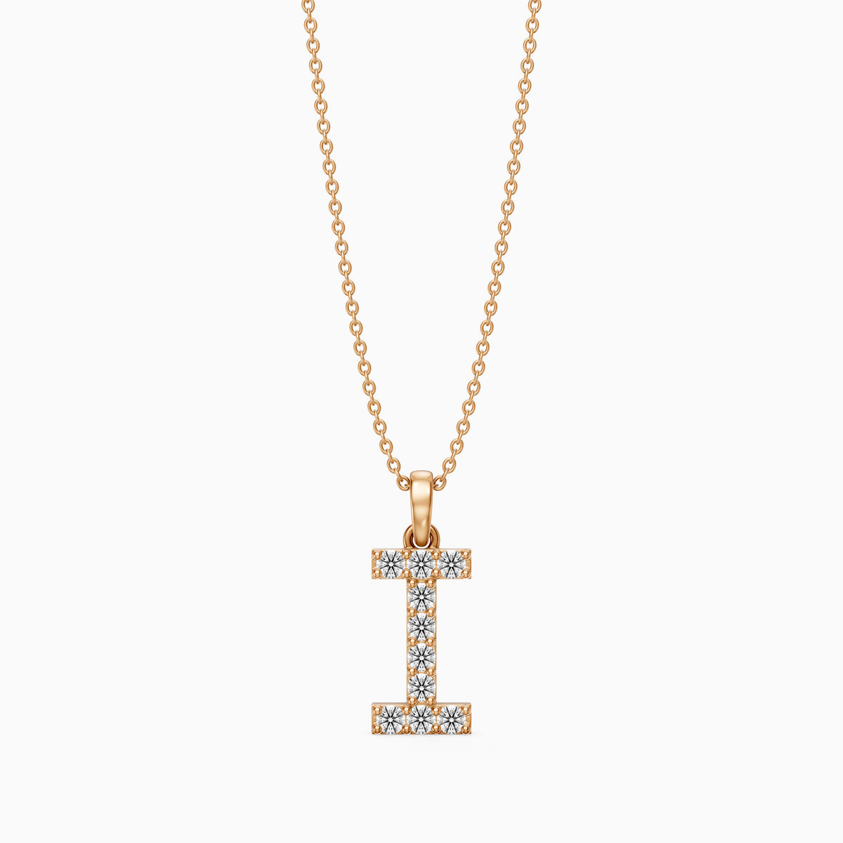 Rachel Lab Grown Diamond I Initial Pendant Necklace