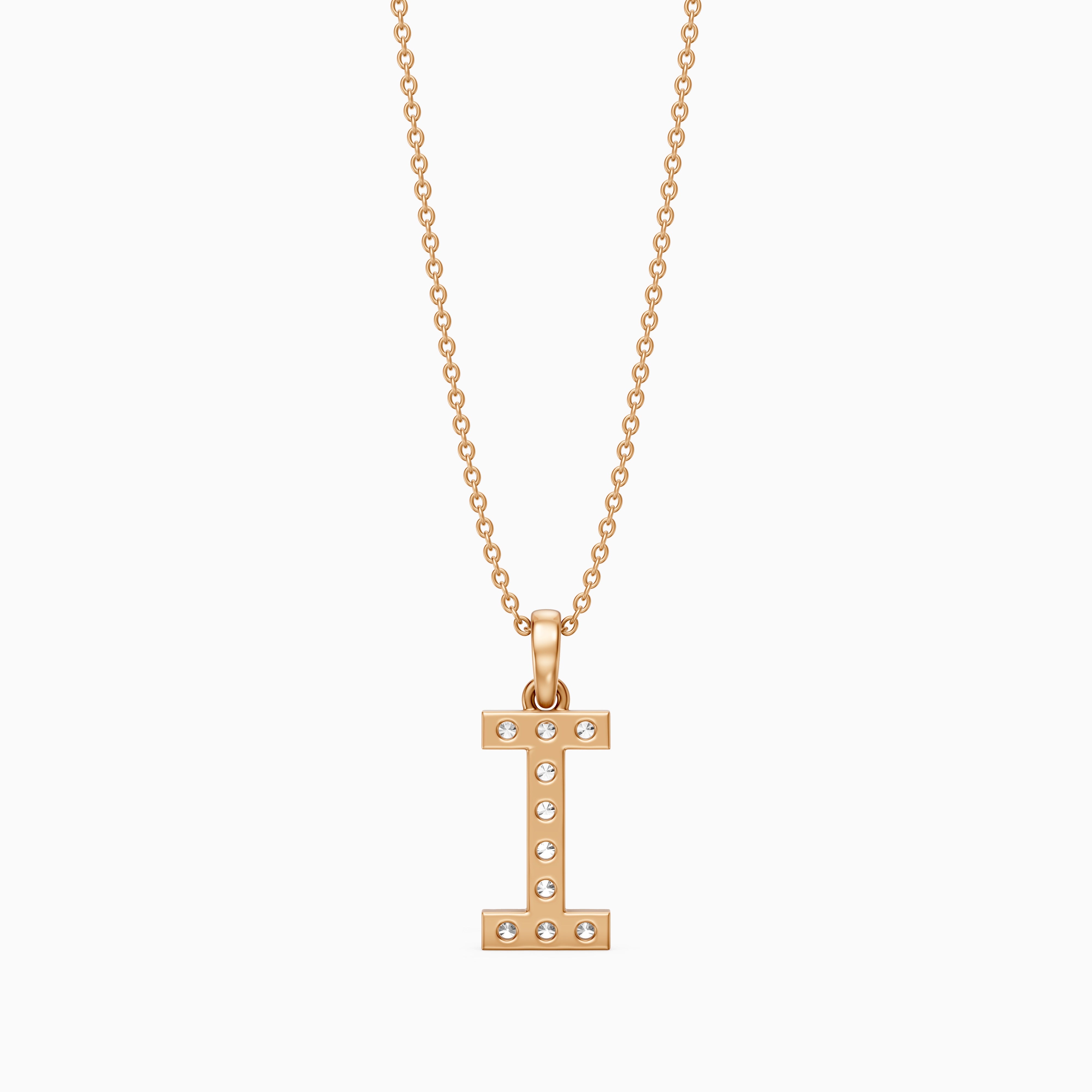 Rachel Lab Grown Diamond I Initial Pendant Necklace