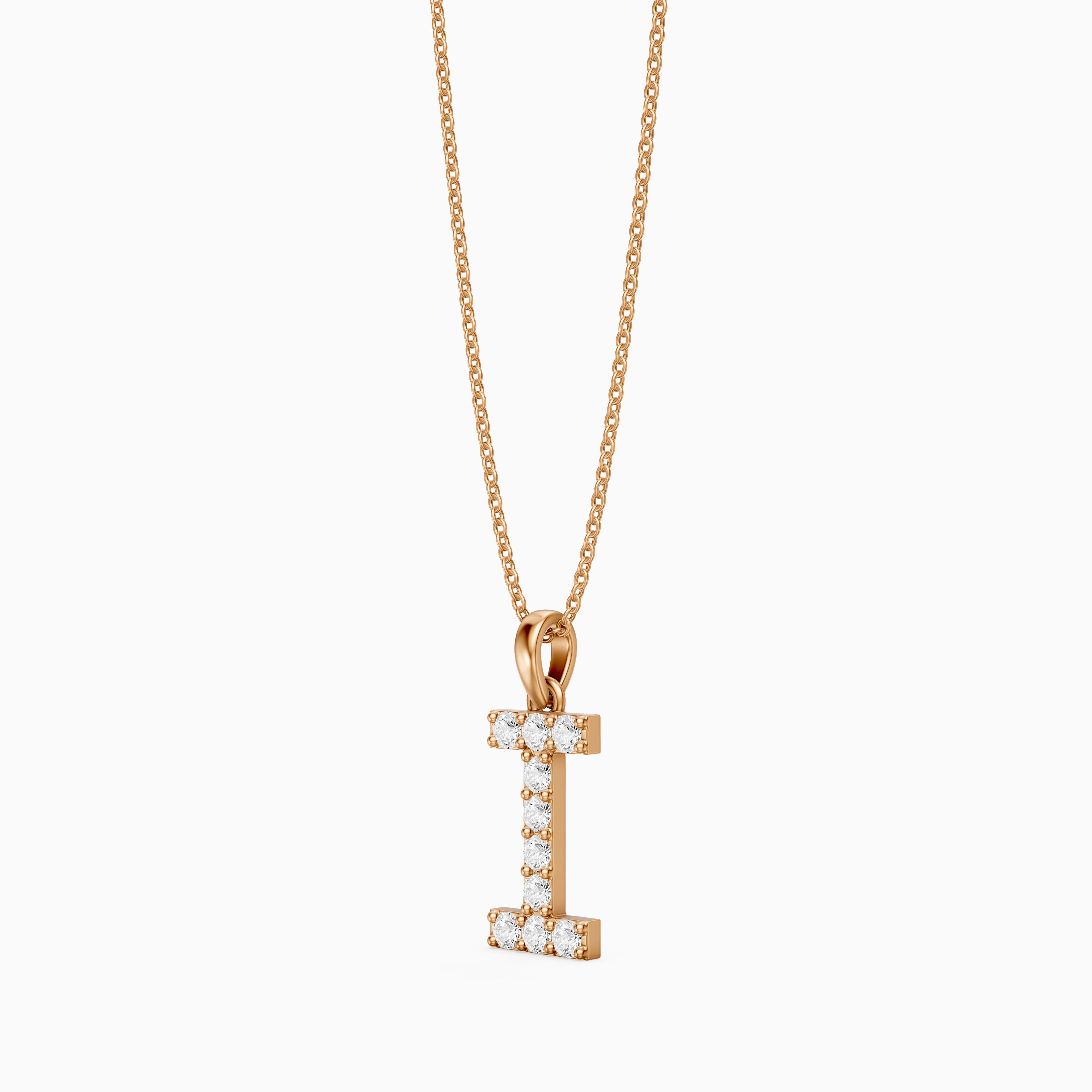 Rachel Lab Grown Diamond I Initial Pendant Necklace