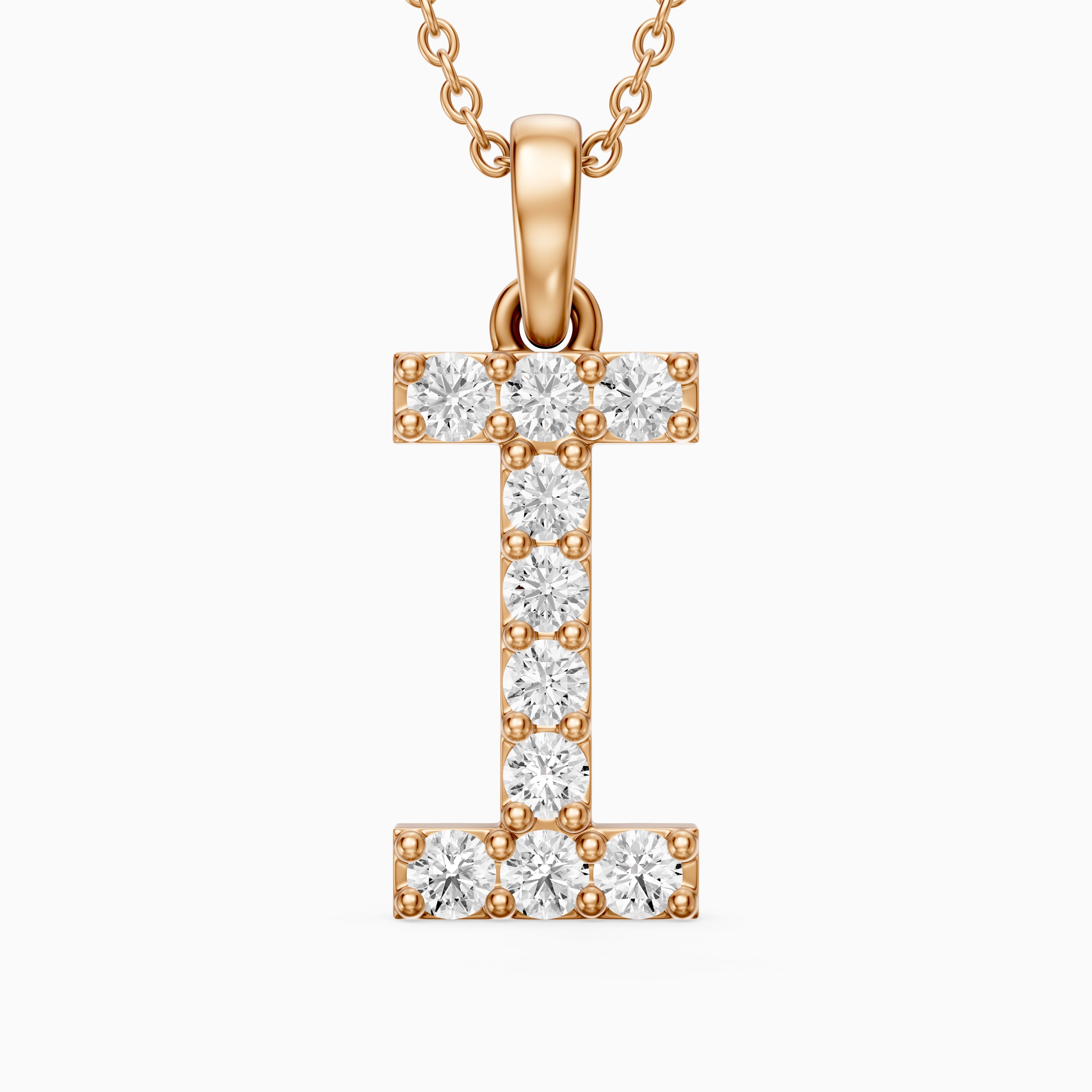 Rachel Lab Grown Diamond I Initial Pendant Necklace