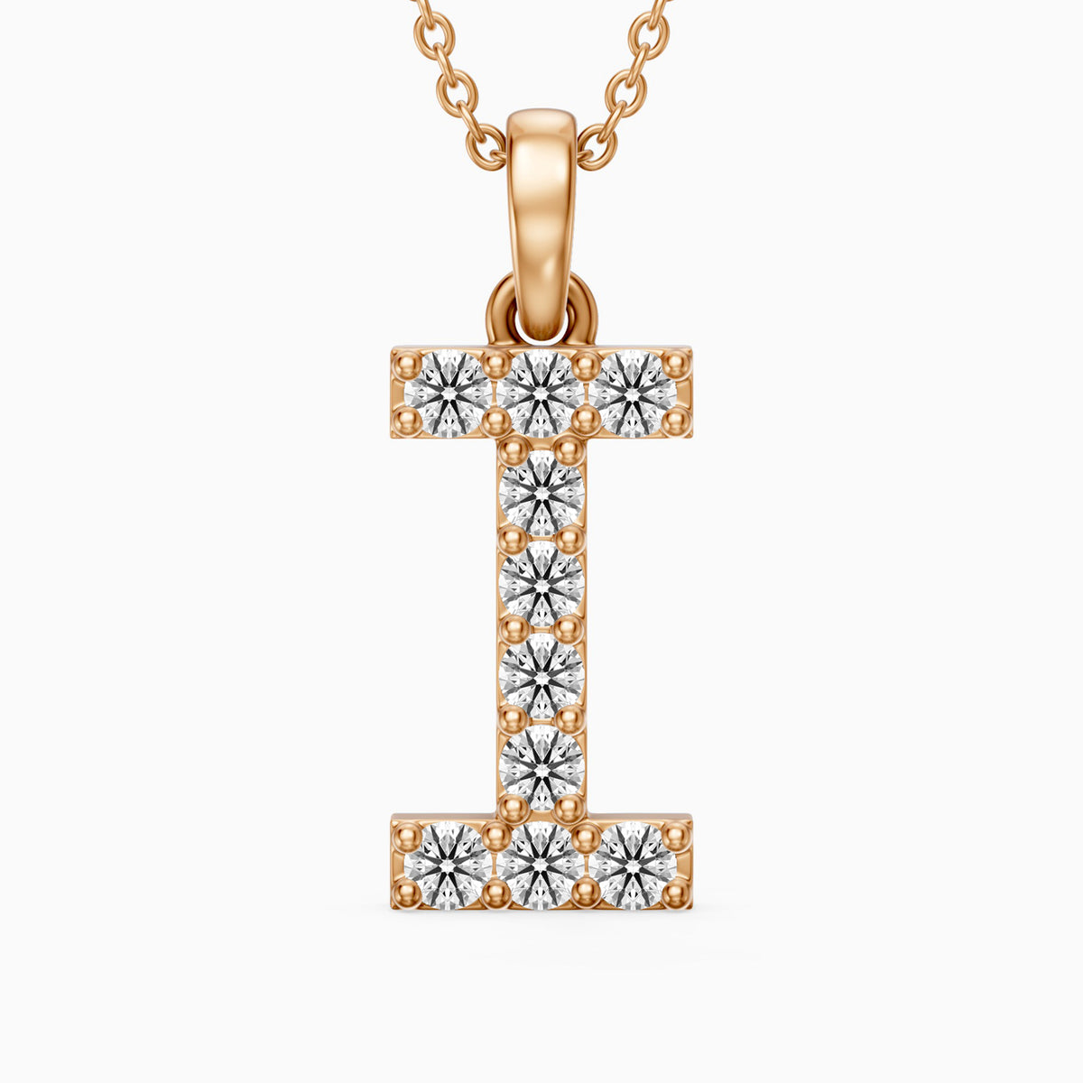 Rachel Lab Grown Diamond I Initial Pendant Necklace