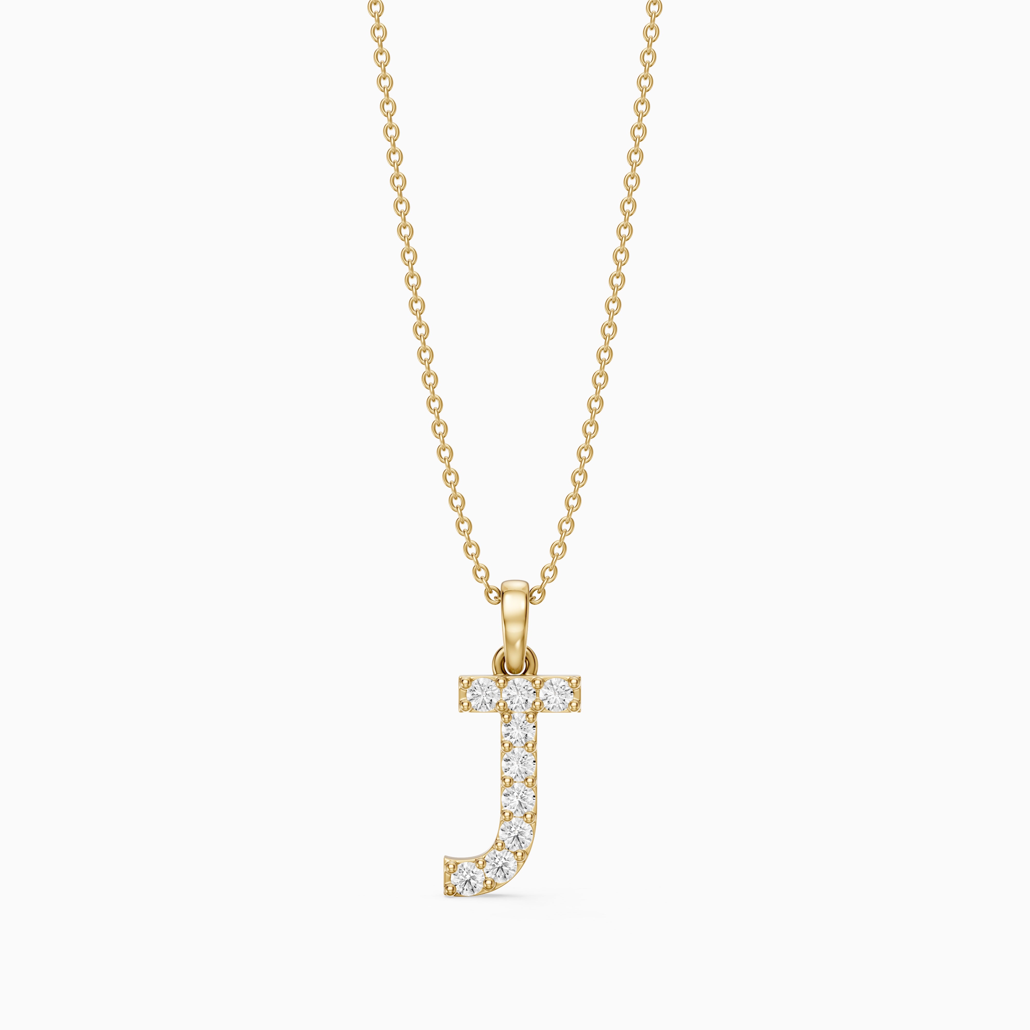 Sawyer Lab Grown Diamond J Initial Pendant Necklace