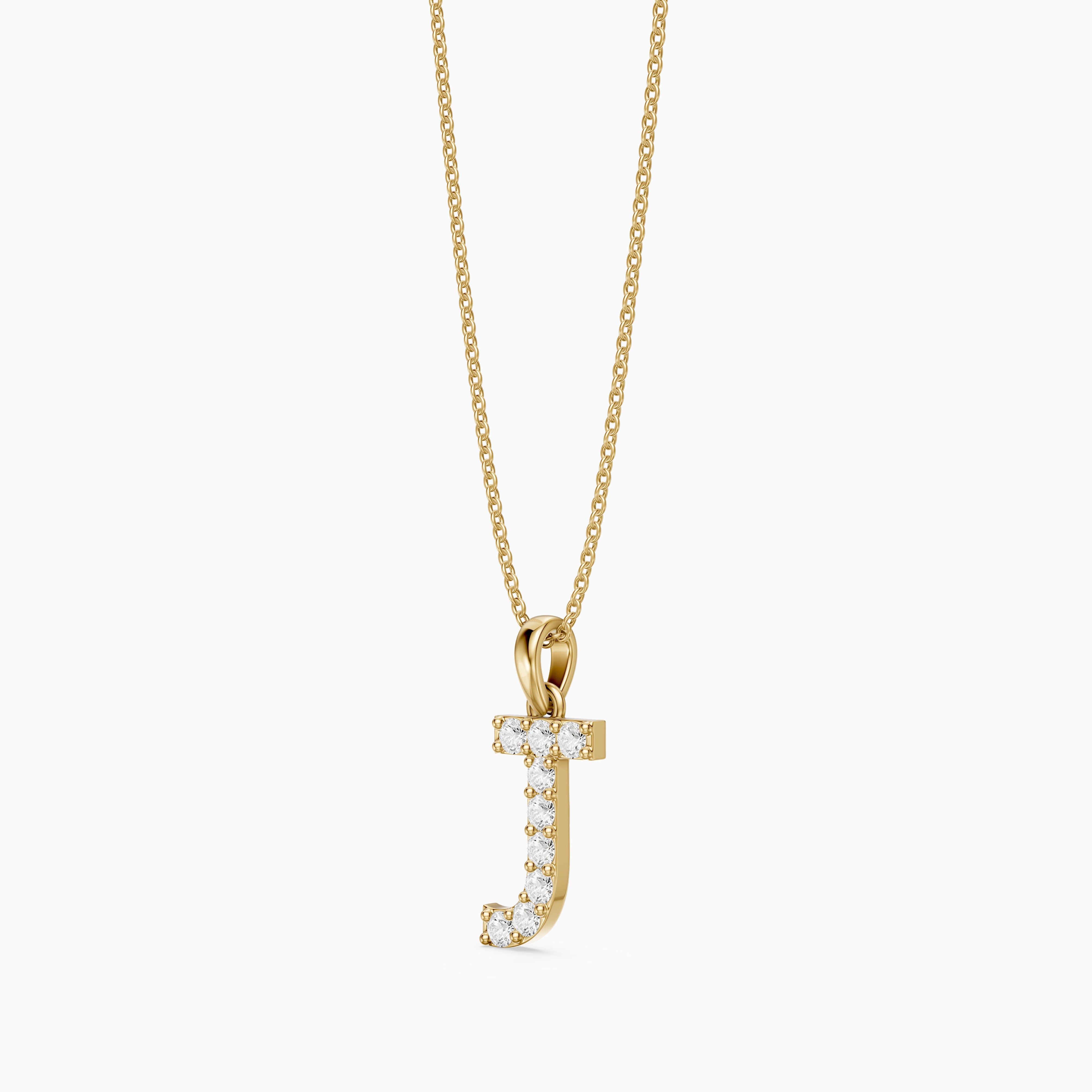 Sawyer Lab Grown Diamond J Initial Pendant Necklace