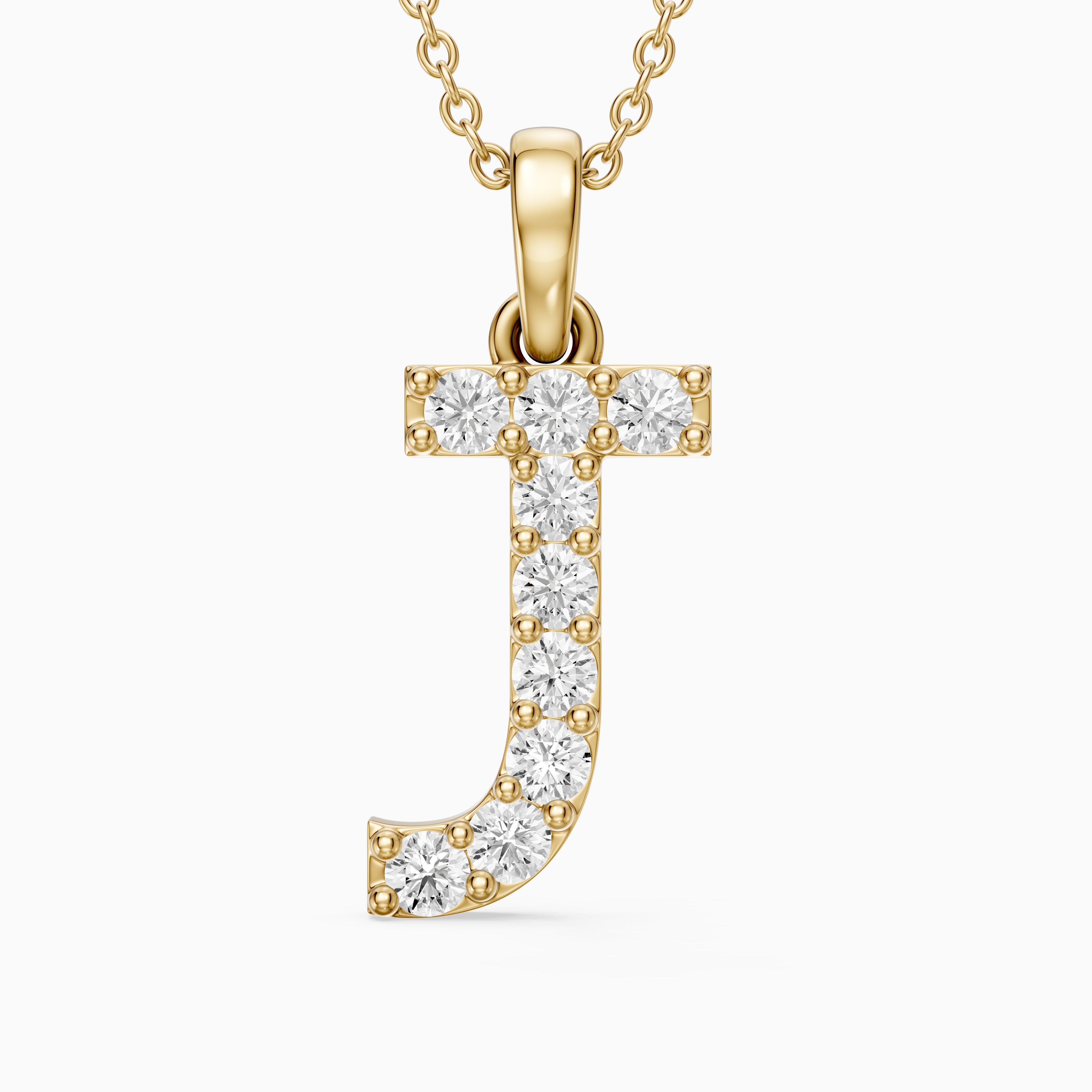 Sawyer Lab Grown Diamond J Initial Pendant Necklace
