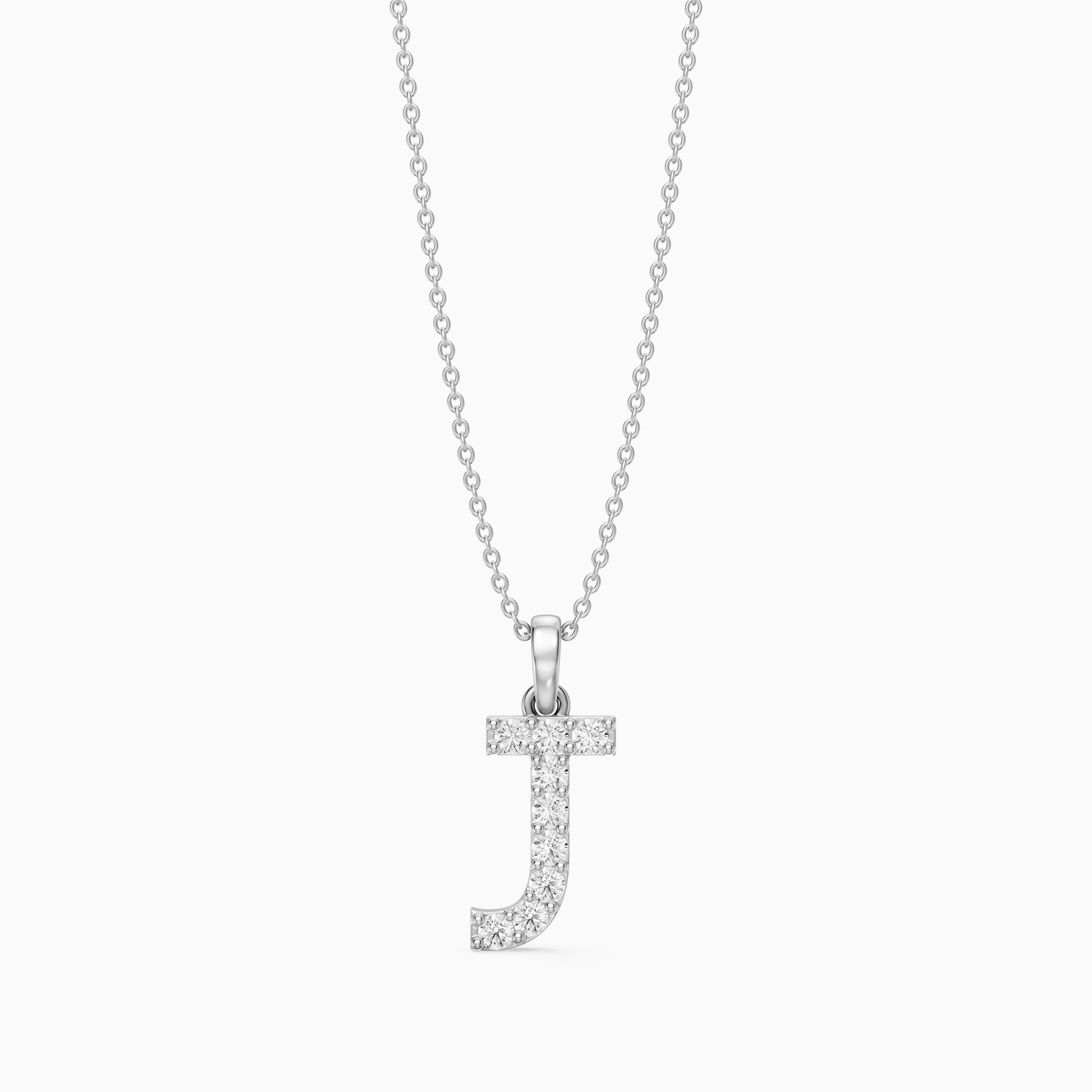 Sawyer Lab Grown Diamond J Initial Pendant Necklace