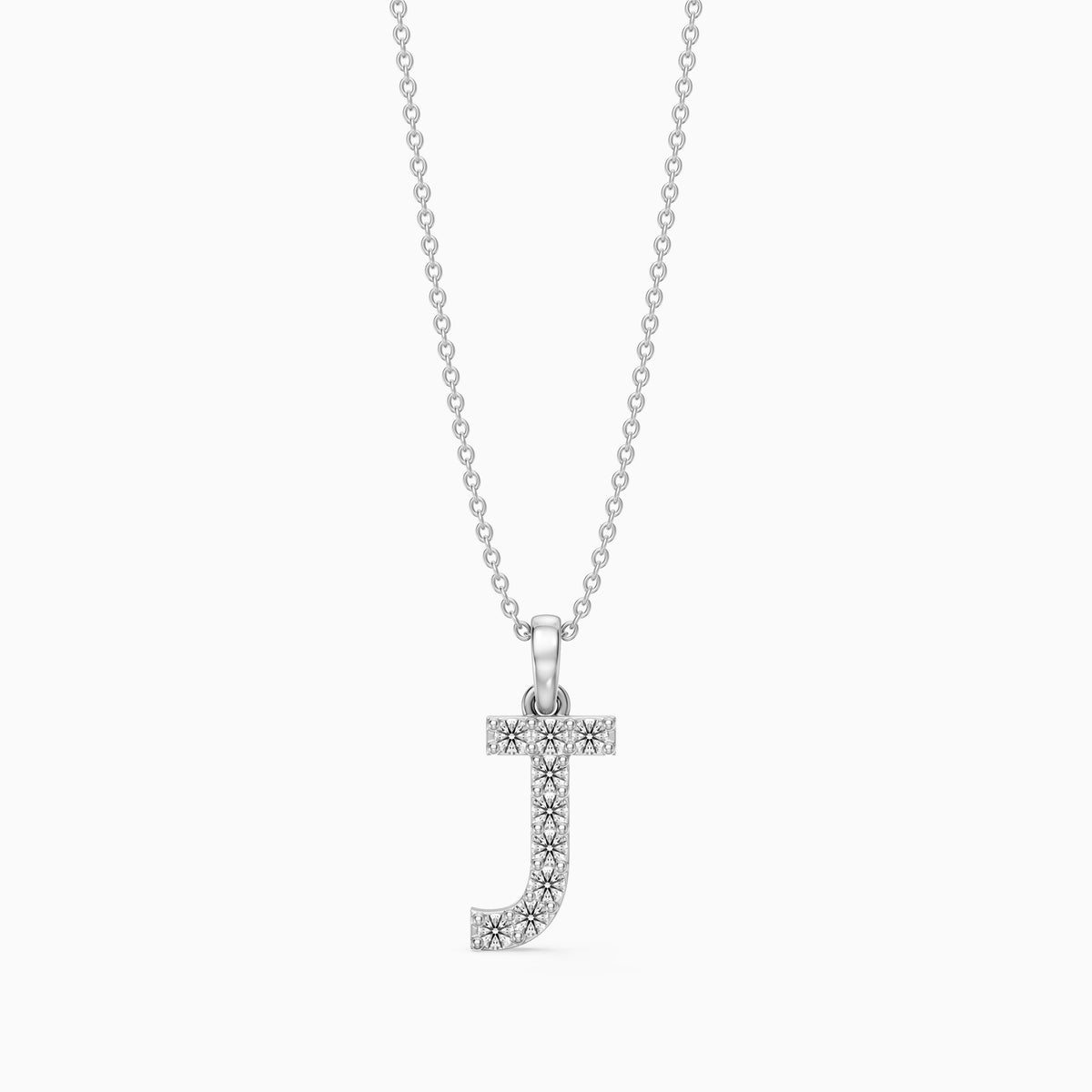 Sawyer Lab Grown Diamond J Initial Pendant Necklace
