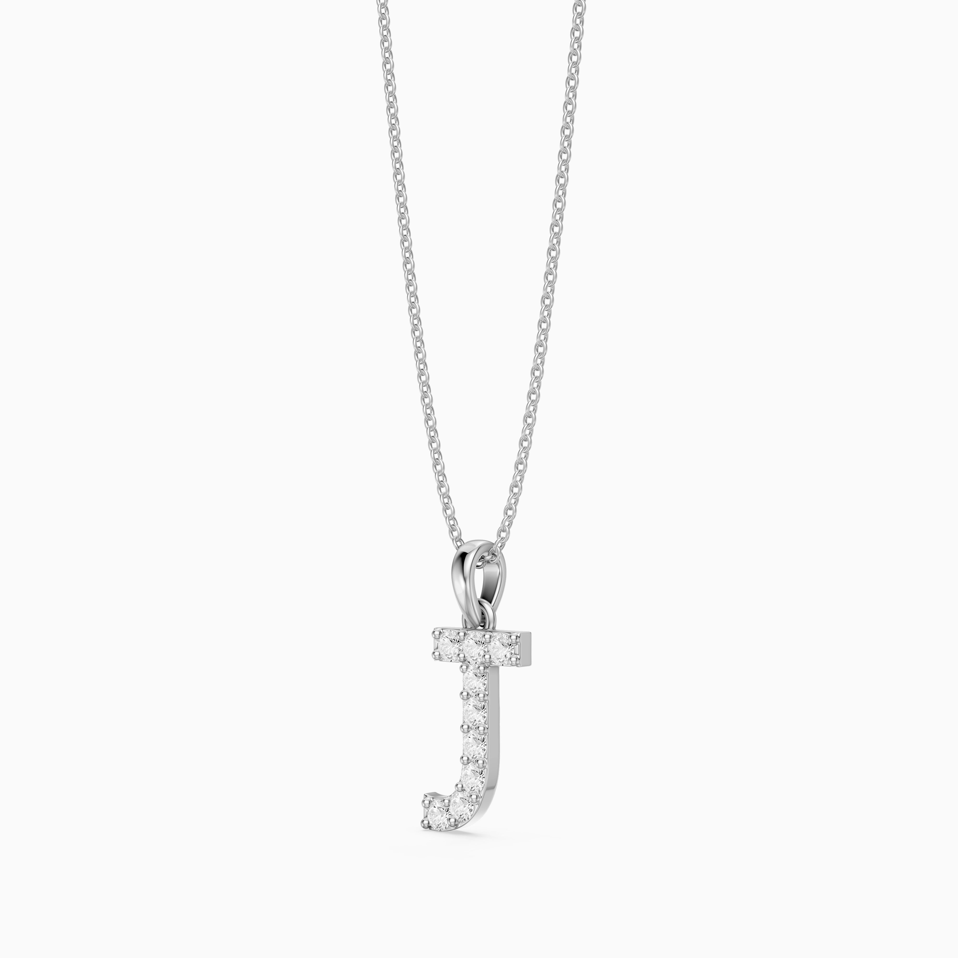 Sawyer Lab Grown Diamond J Initial Pendant Necklace