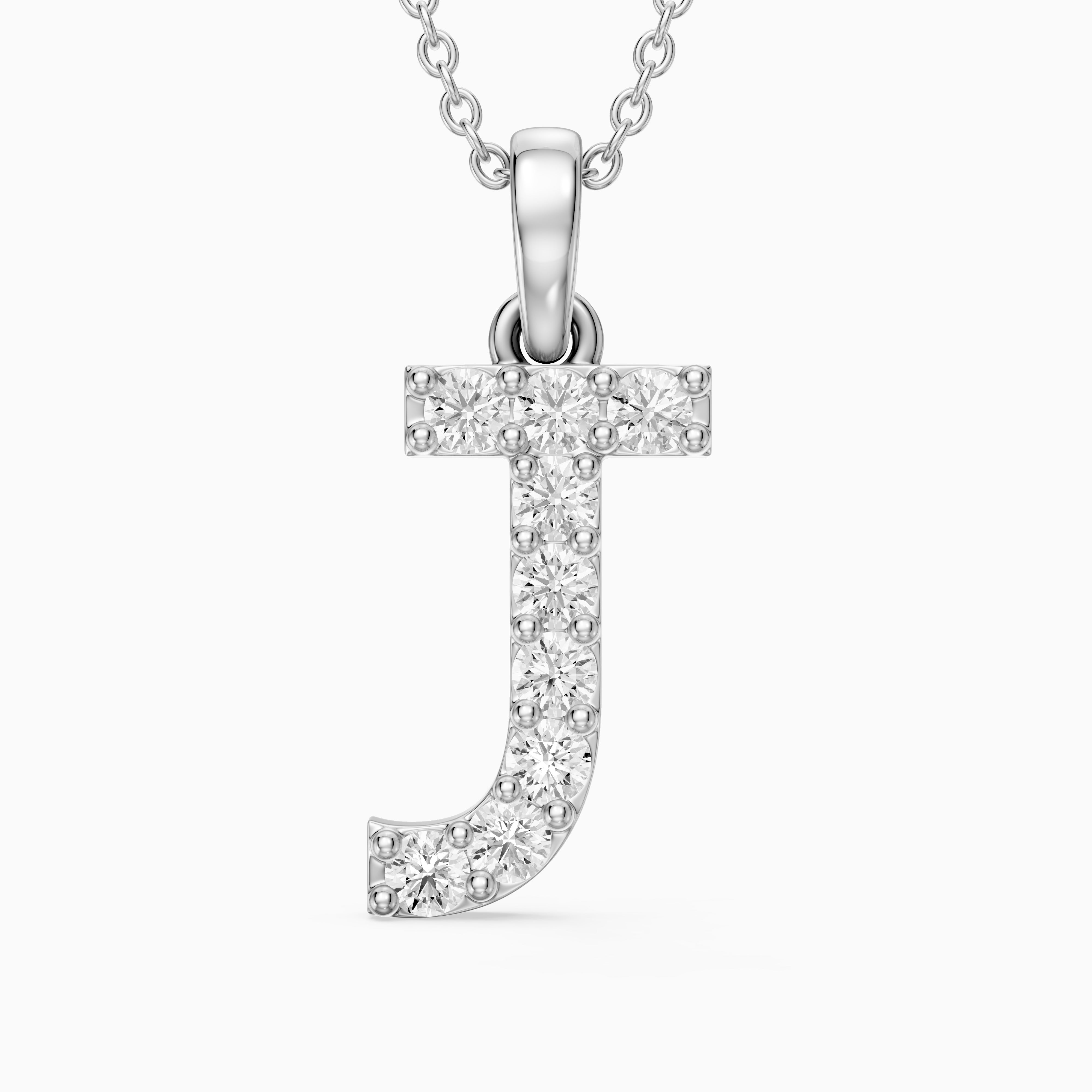 Sawyer Lab Grown Diamond J Initial Pendant Necklace