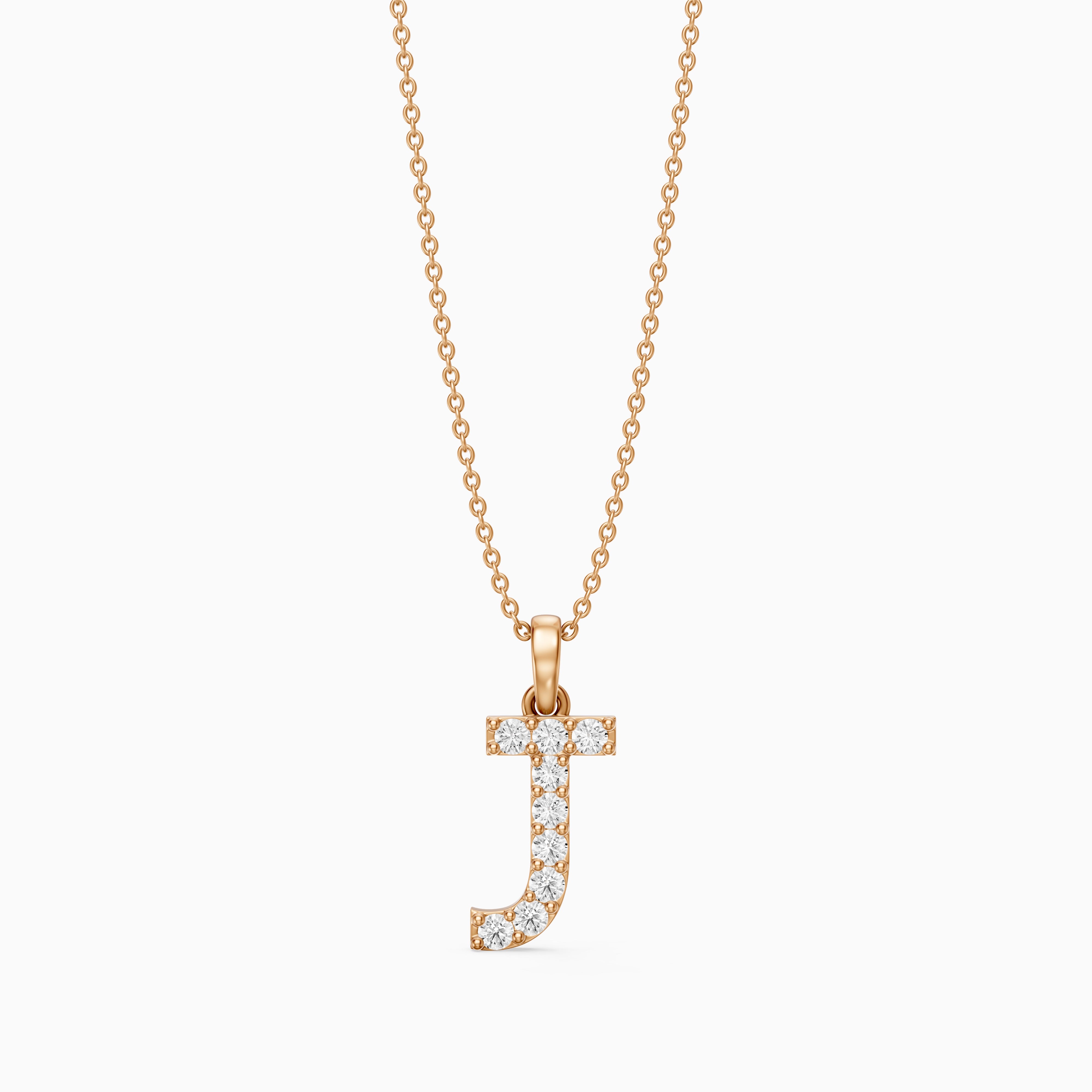 Sawyer Lab Grown Diamond J Initial Pendant Necklace