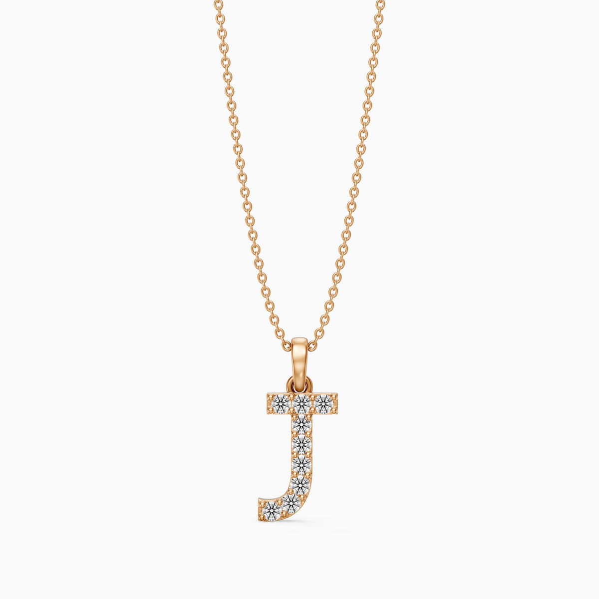 Sawyer Lab Grown Diamond J Initial Pendant Necklace