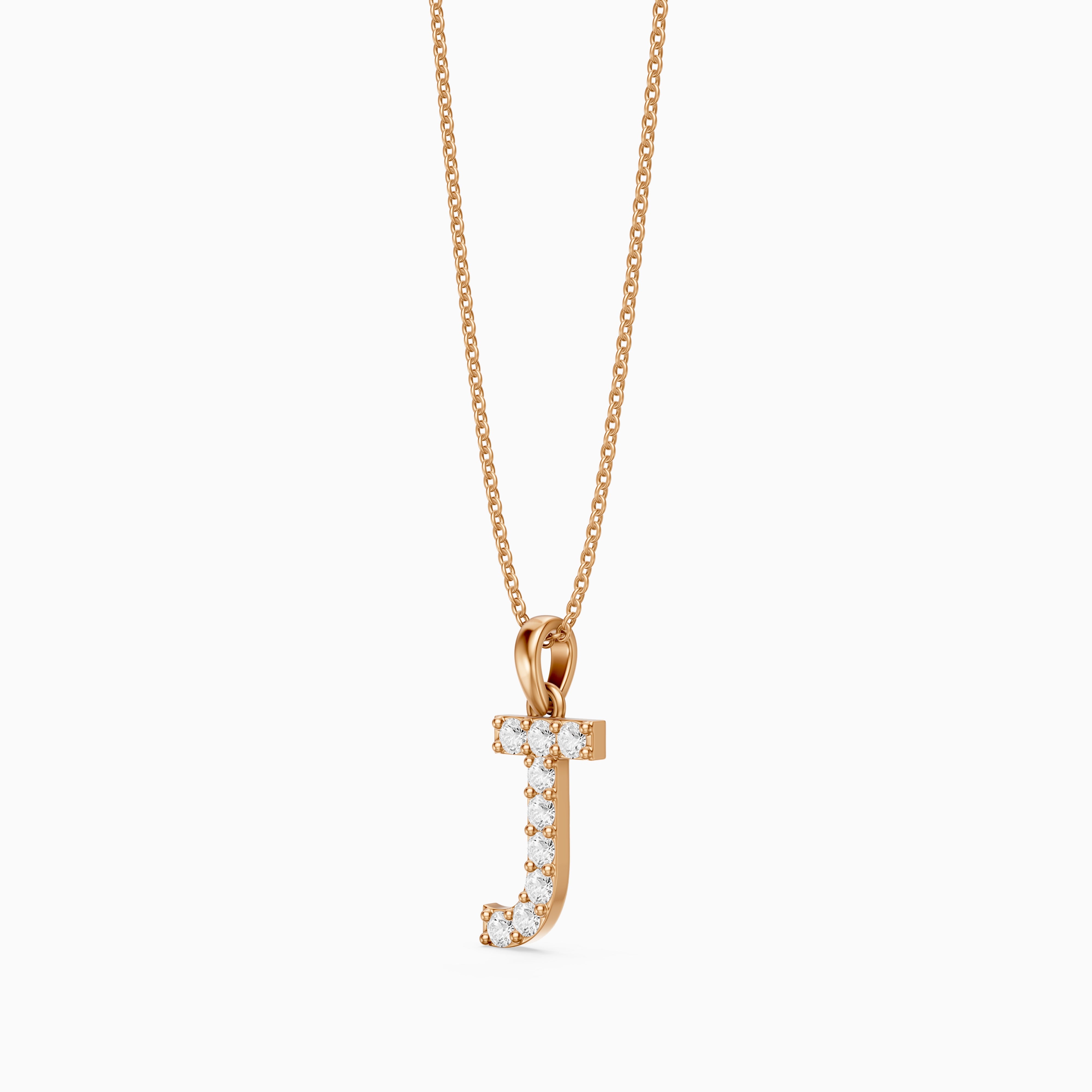 Sawyer Lab Grown Diamond J Initial Pendant Necklace