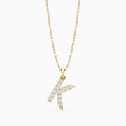 Maisie Lab Grown Diamond K Initial Pendant Necklace