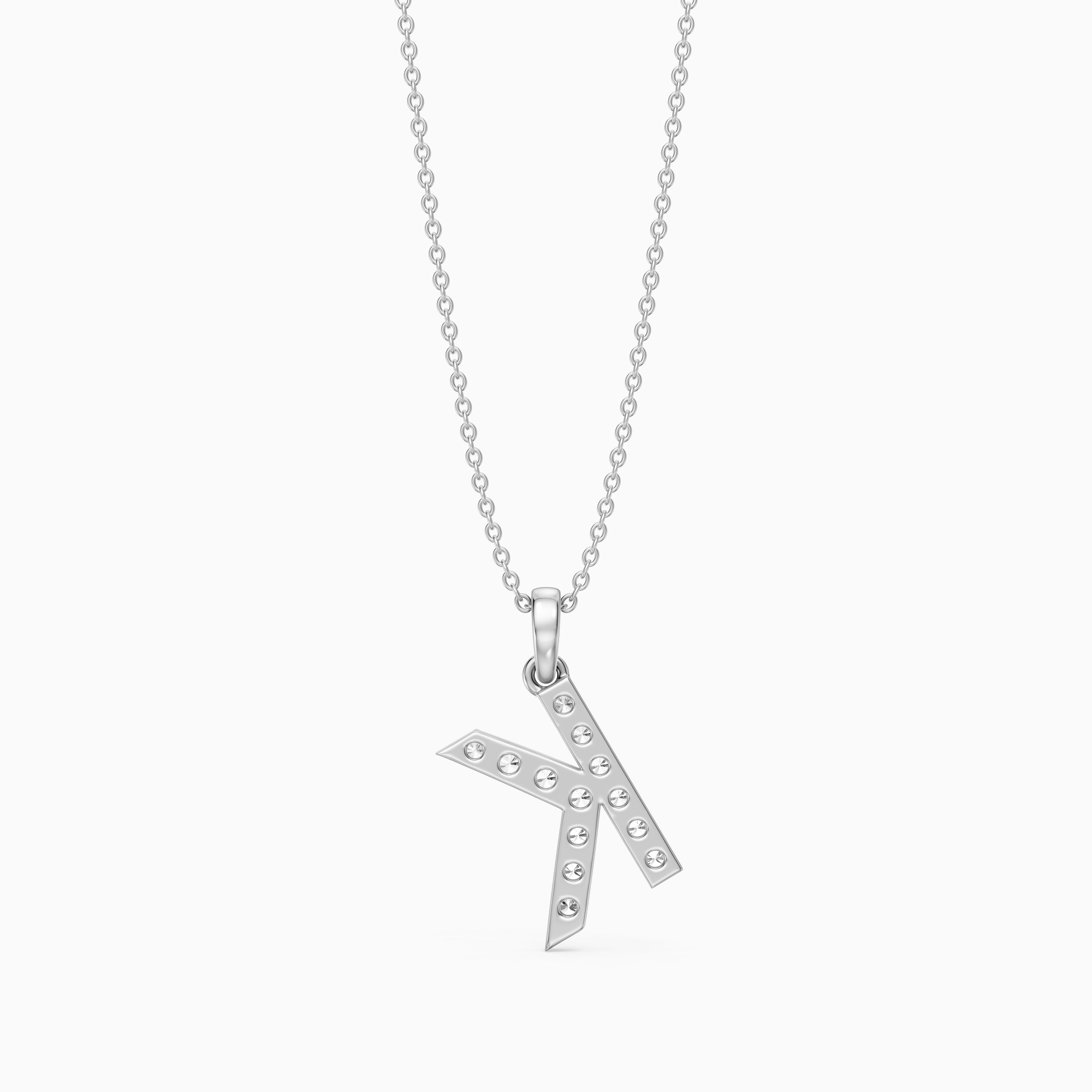 Maisie Lab Grown Diamond K Initial Pendant Necklace