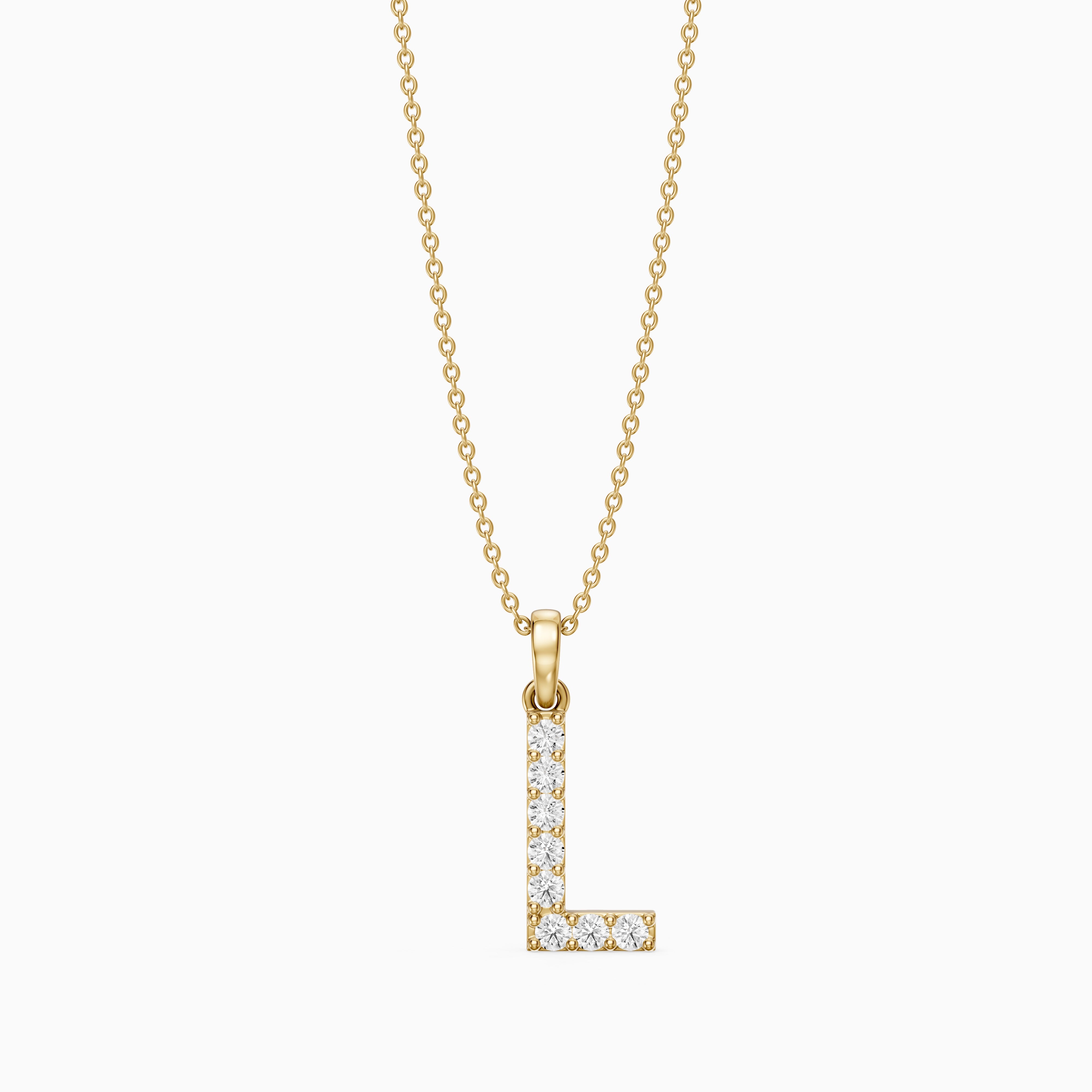 Phoenix Lab Grown Diamond L Initial Pendant Necklace