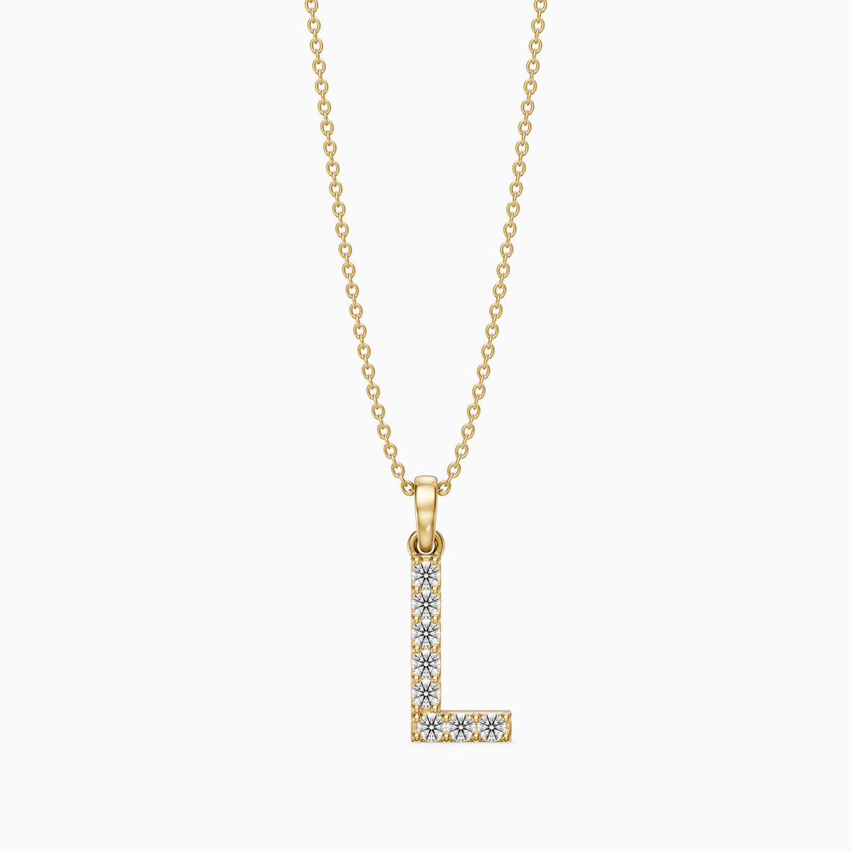Phoenix Lab Grown Diamond L Initial Pendant Necklace
