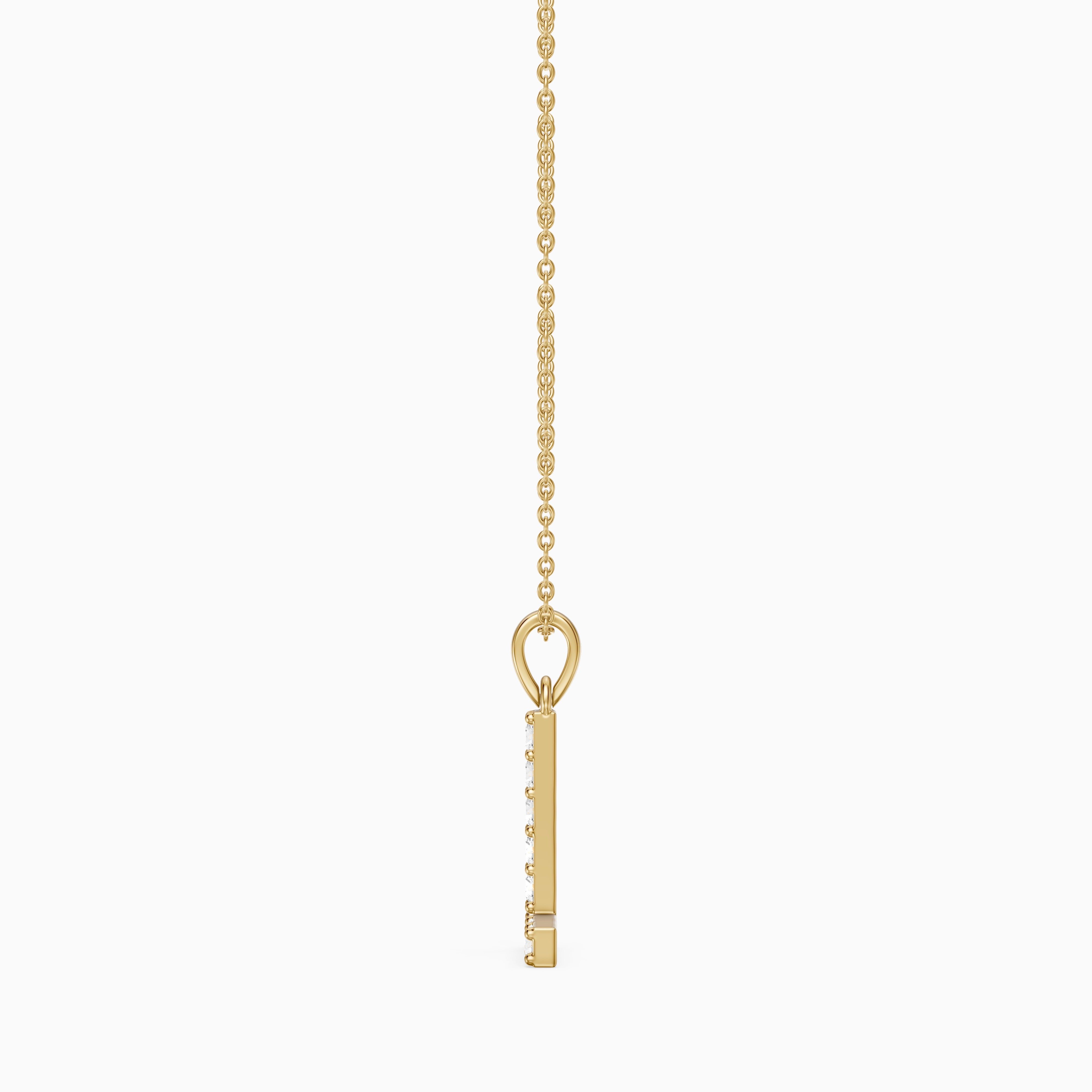 Phoenix Lab Grown Diamond L Initial Pendant Necklace