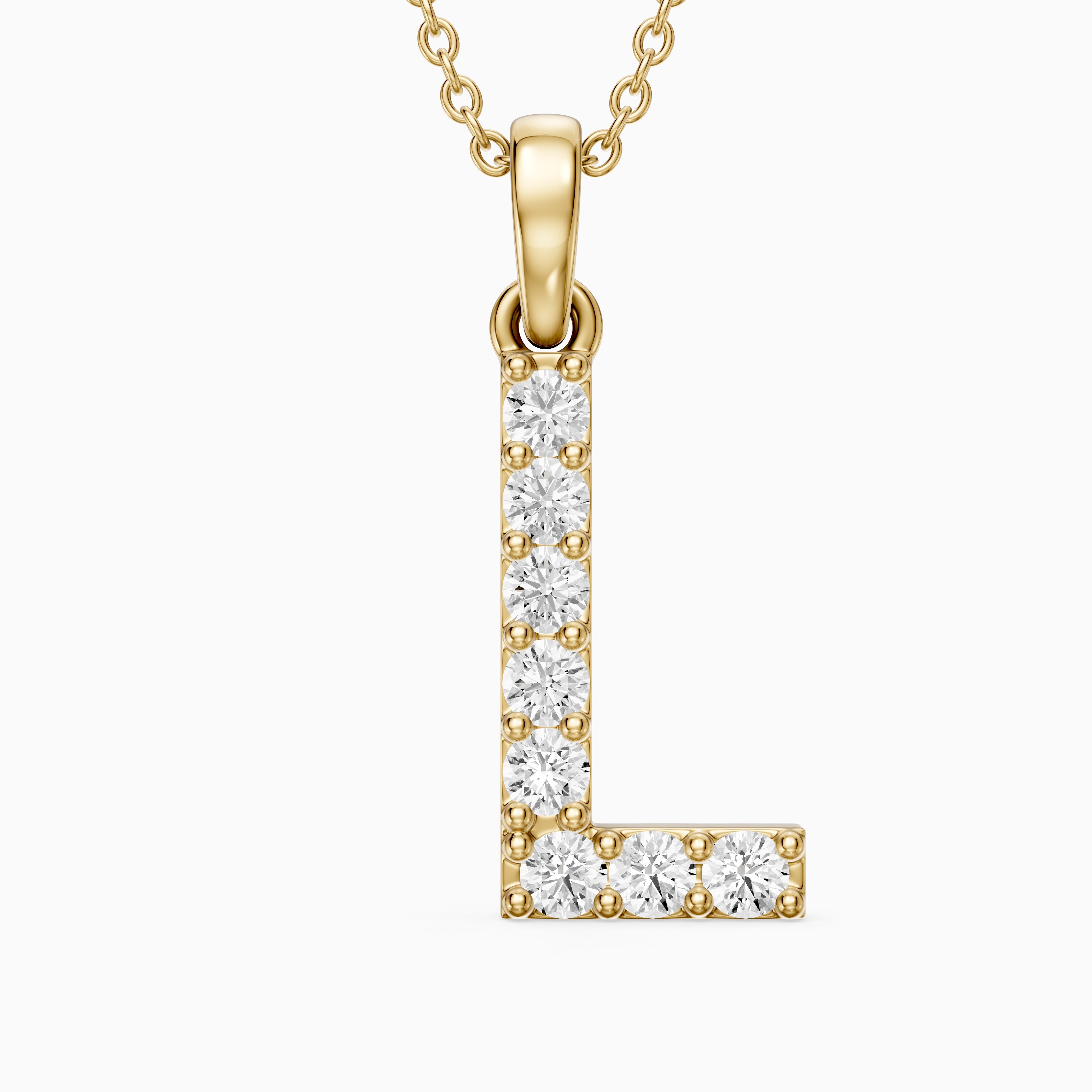 Phoenix Lab Grown Diamond L Initial Pendant Necklace
