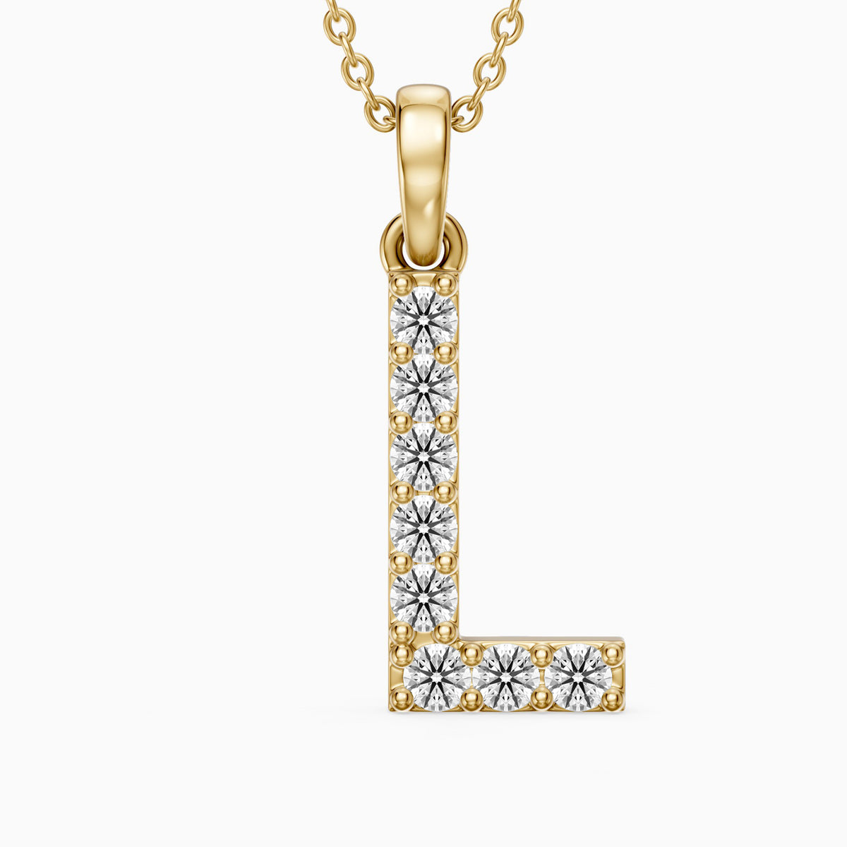 Phoenix Lab Grown Diamond L Initial Pendant Necklace