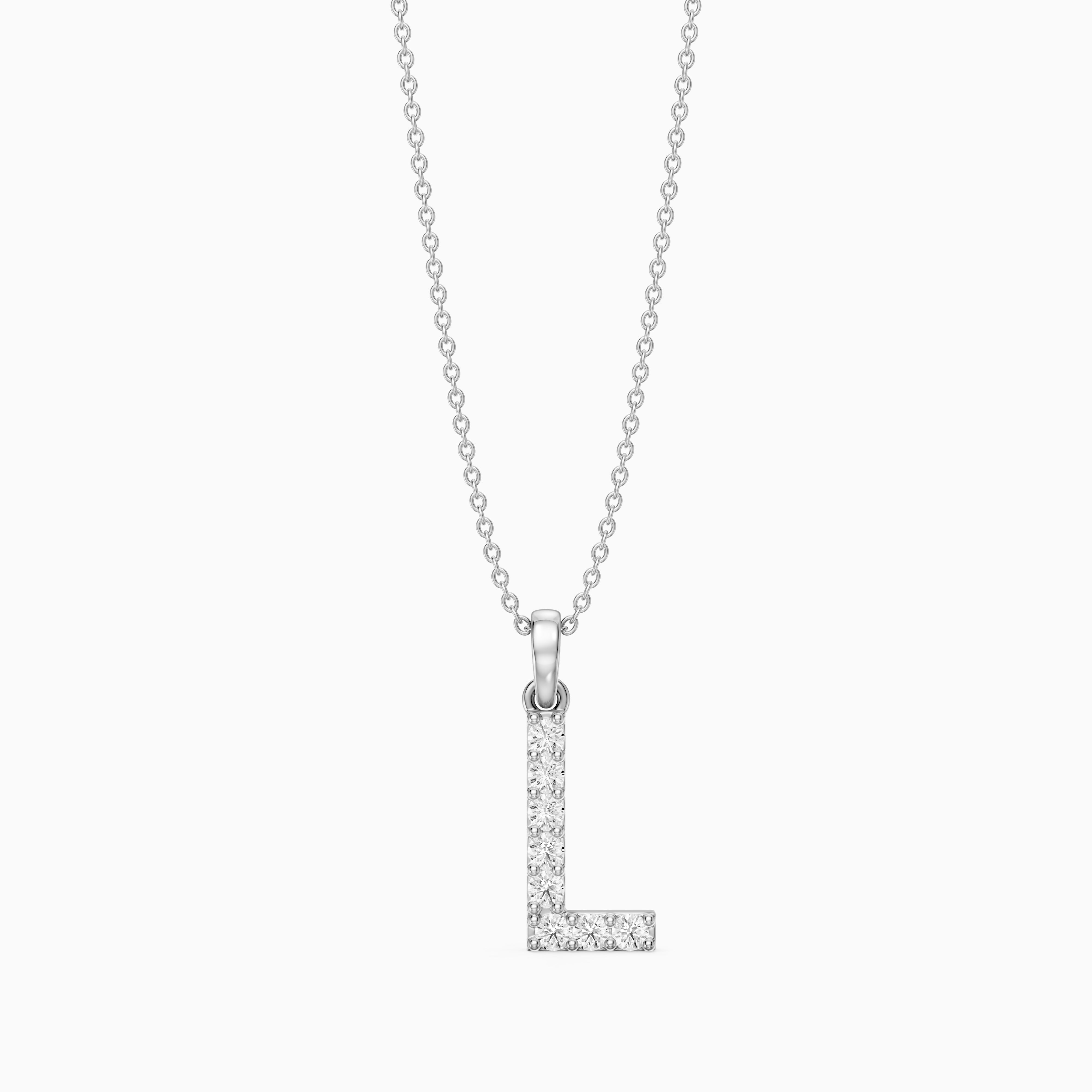 Phoenix Lab Grown Diamond L Initial Pendant Necklace