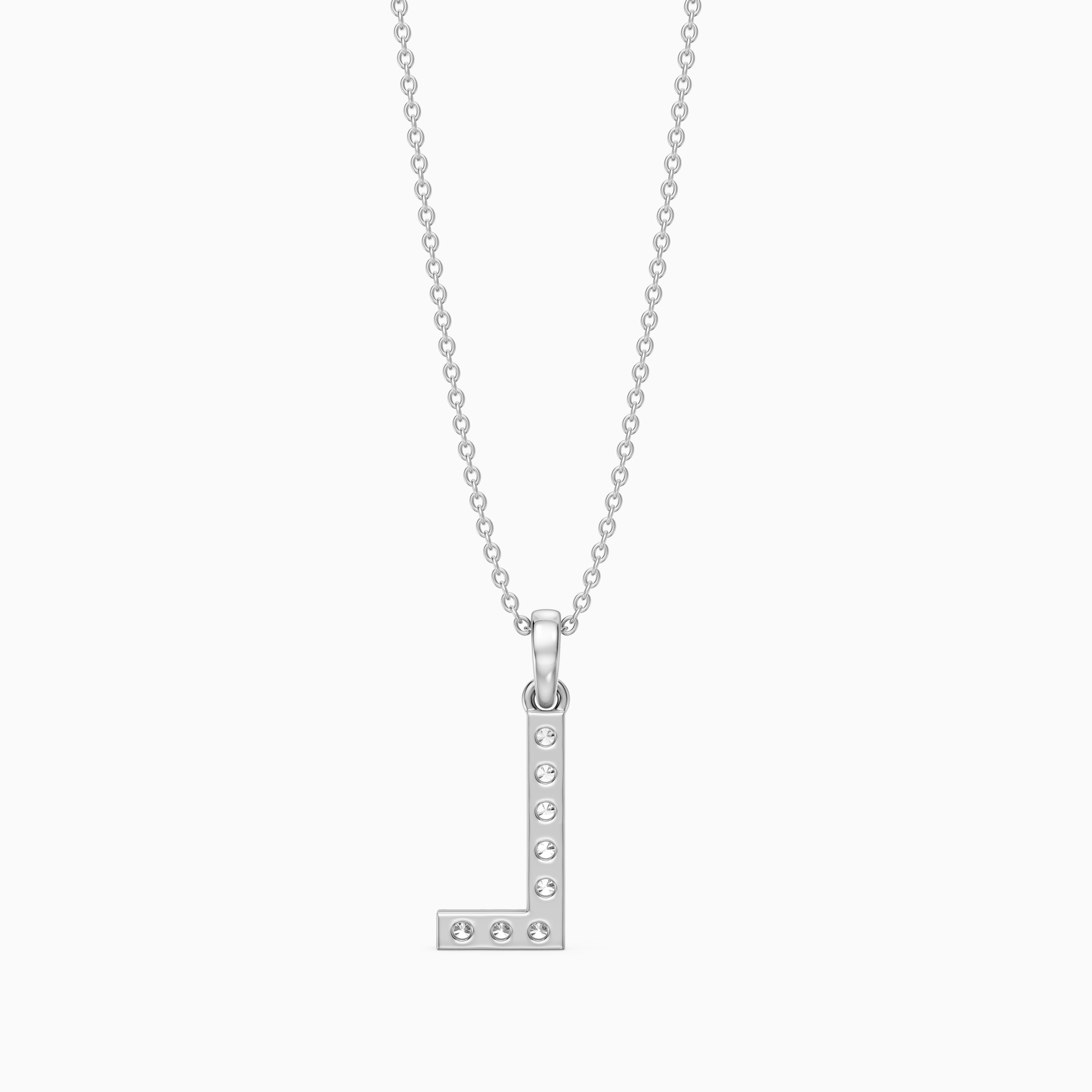 Phoenix Lab Grown Diamond L Initial Pendant Necklace