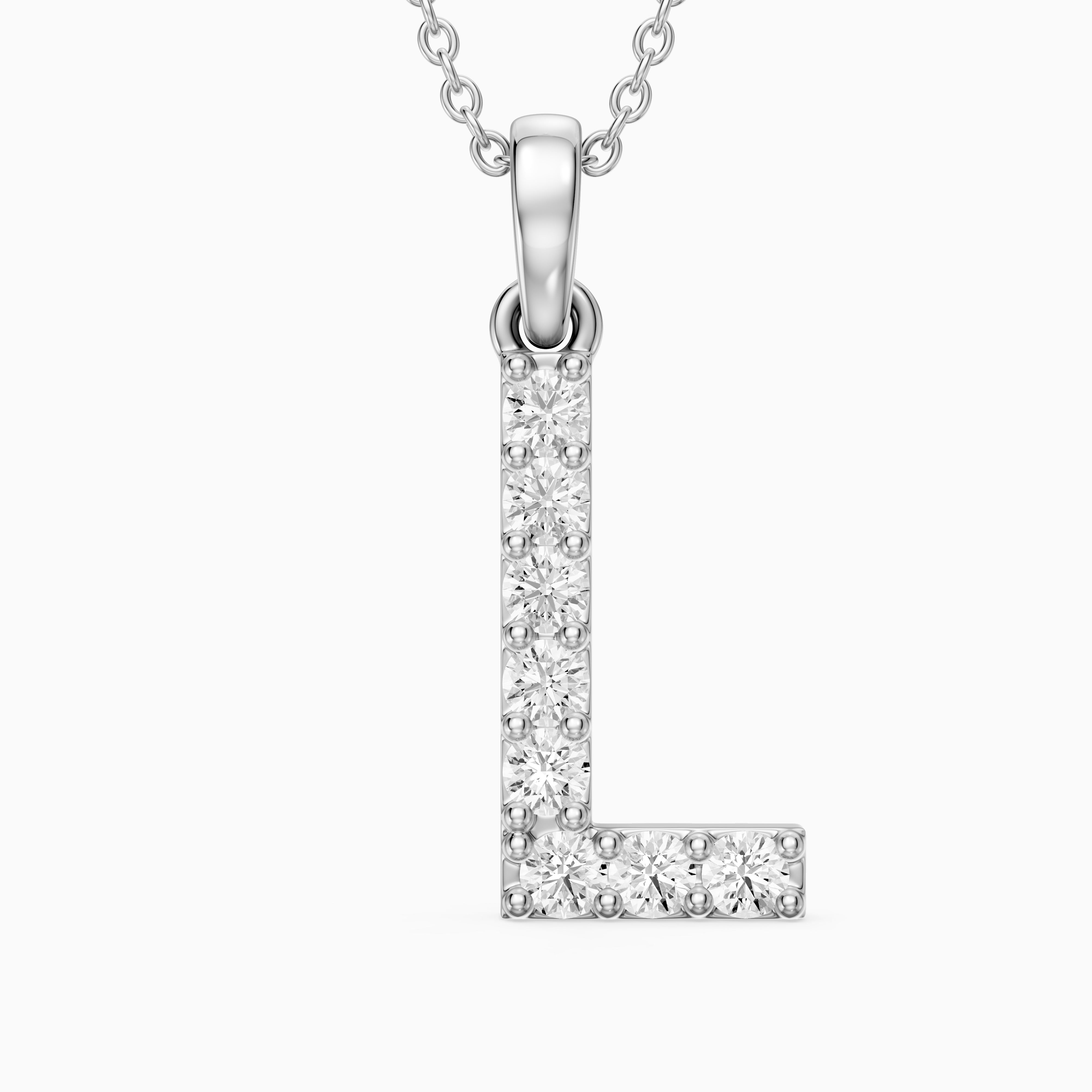 Phoenix Lab Grown Diamond L Initial Pendant Necklace