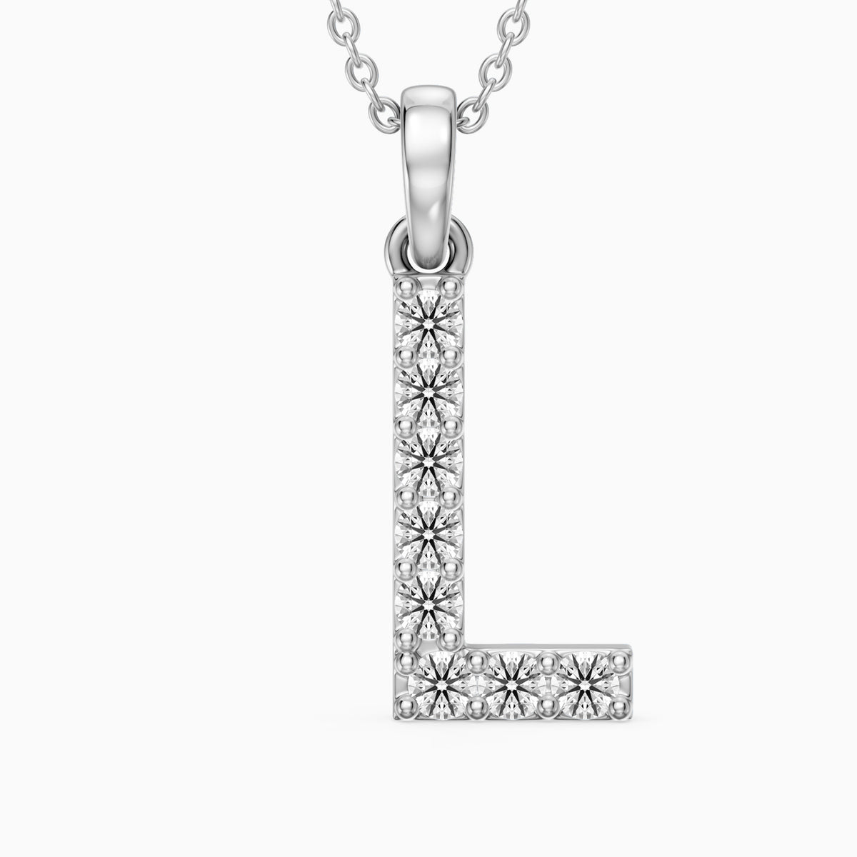 Phoenix Lab Grown Diamond L Initial Pendant Necklace