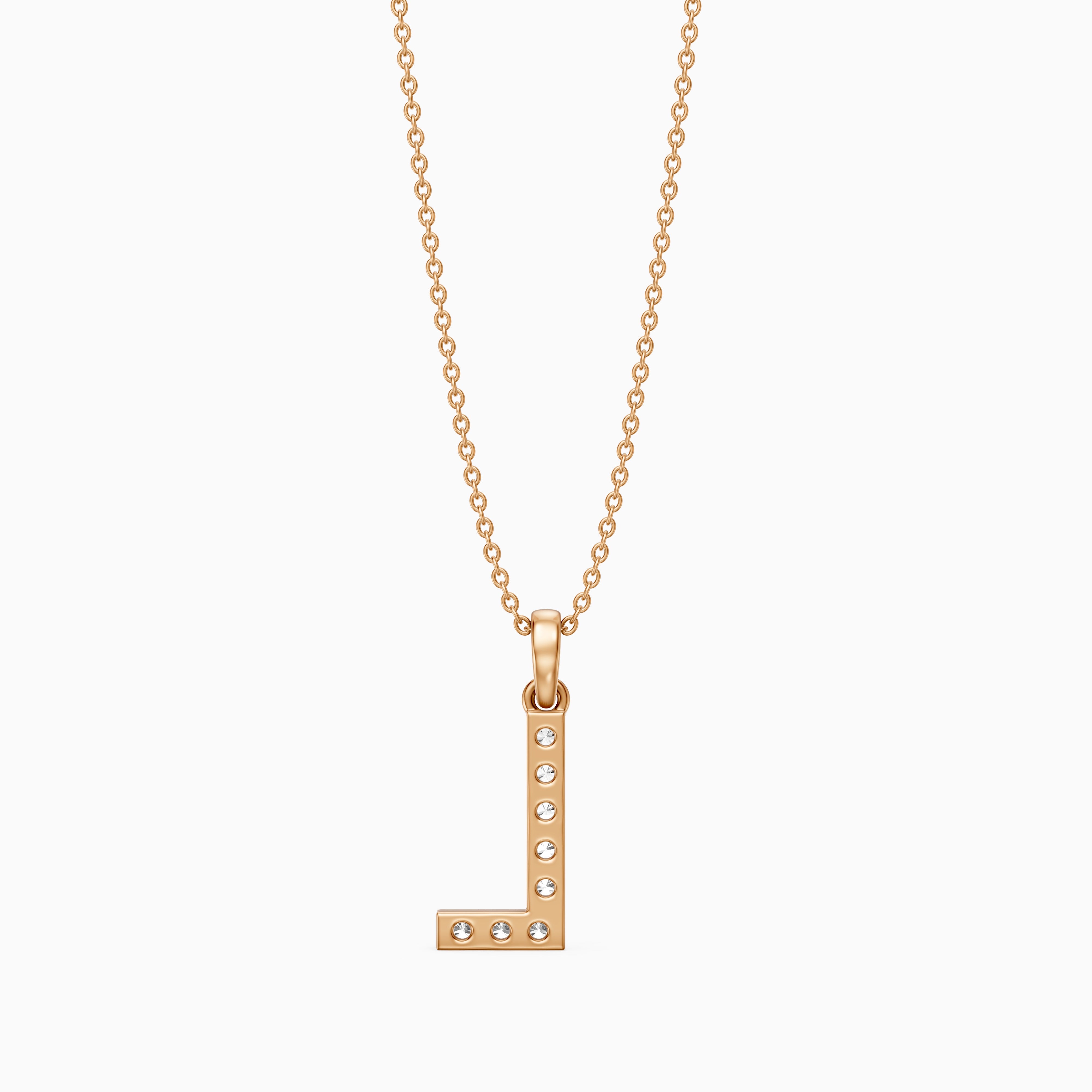 Phoenix Lab Grown Diamond L Initial Pendant Necklace