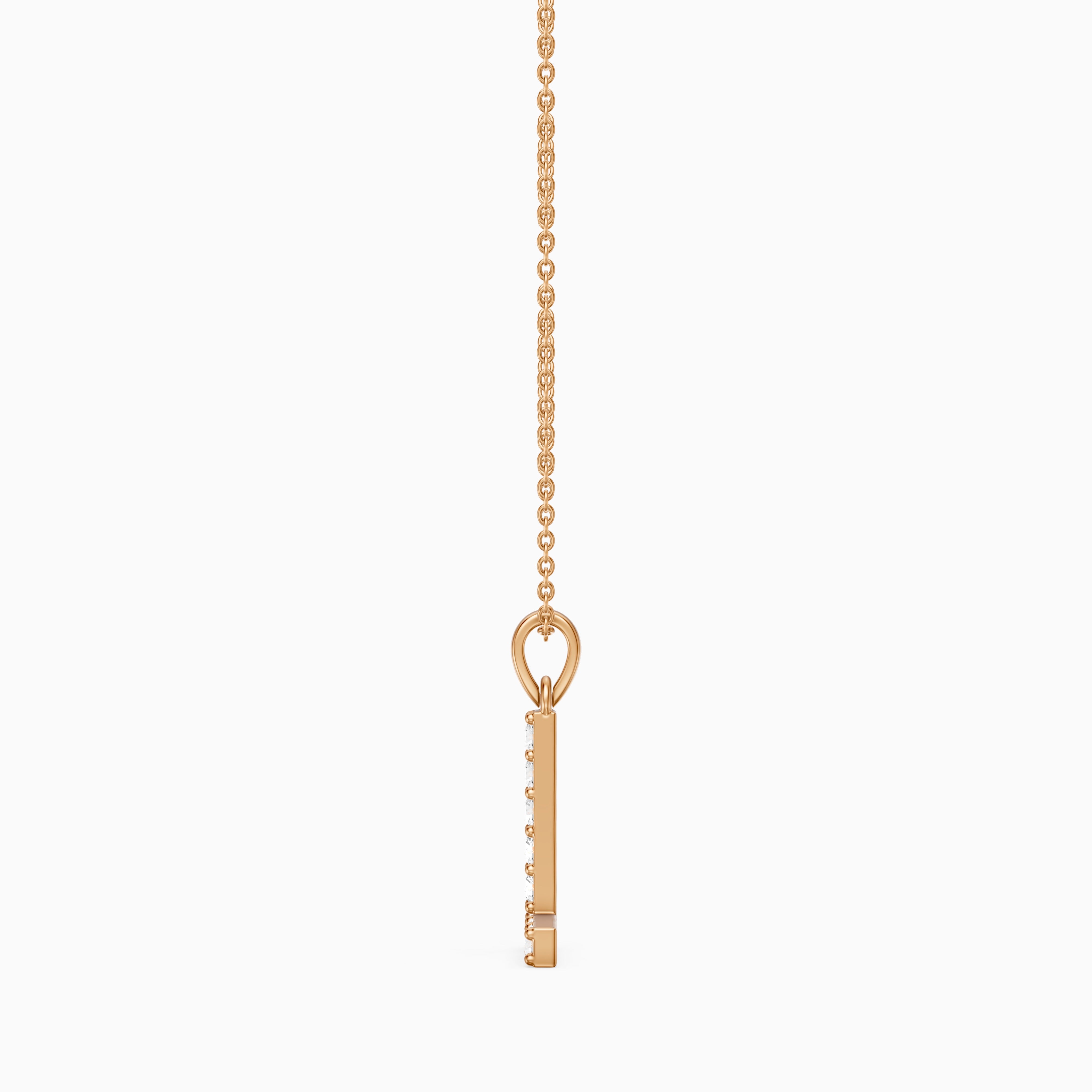 Phoenix Lab Grown Diamond L Initial Pendant Necklace