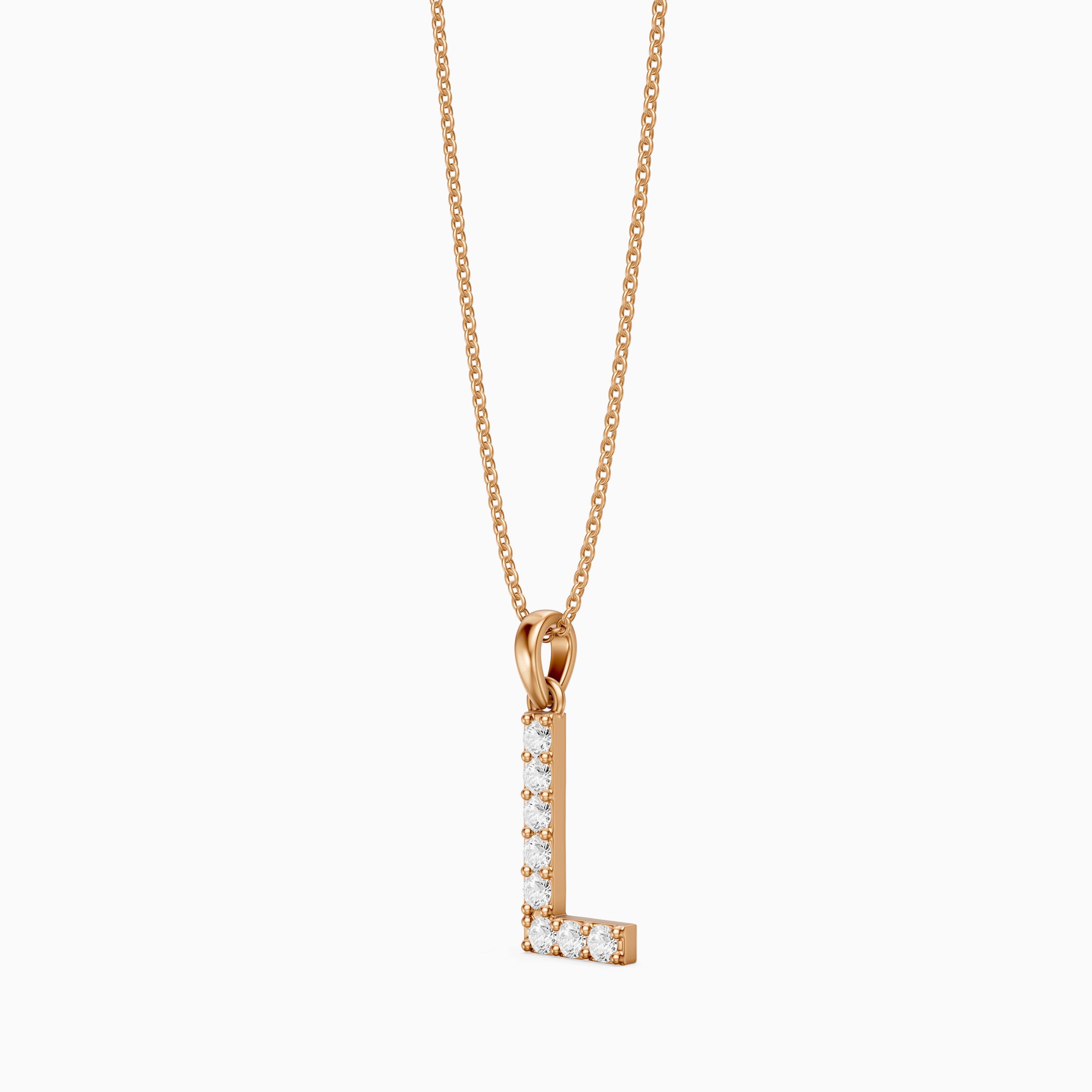 Phoenix Lab Grown Diamond L Initial Pendant Necklace