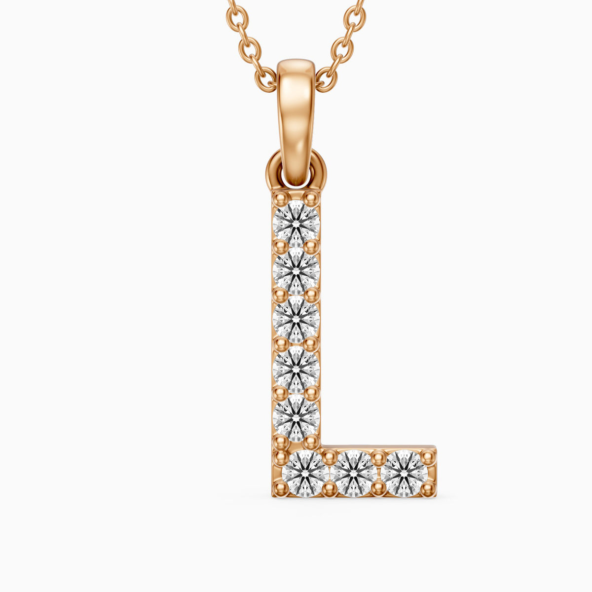Phoenix Lab Grown Diamond L Initial Pendant Necklace
