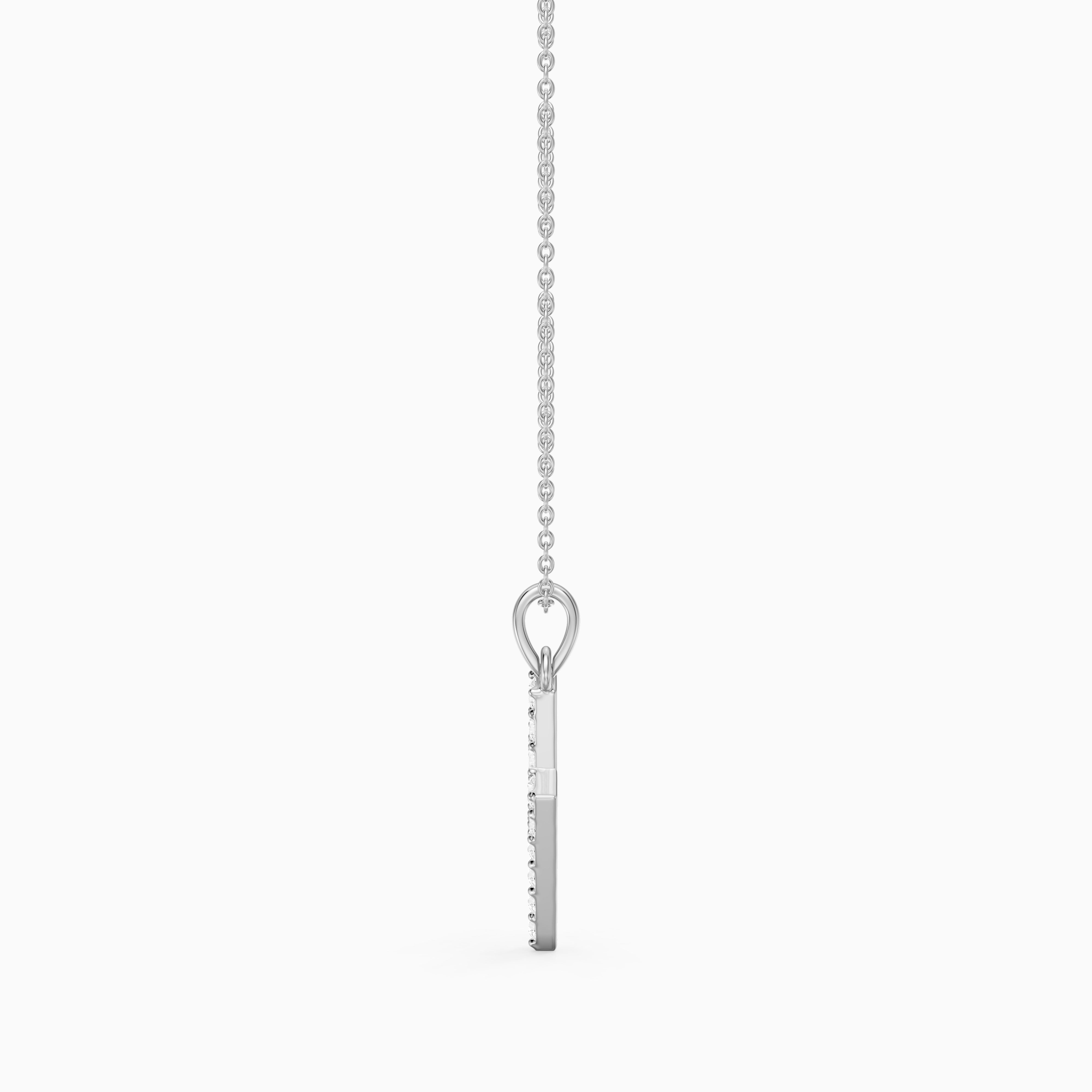 Alora Lab Grown Diamond M Initial Pendant Necklace