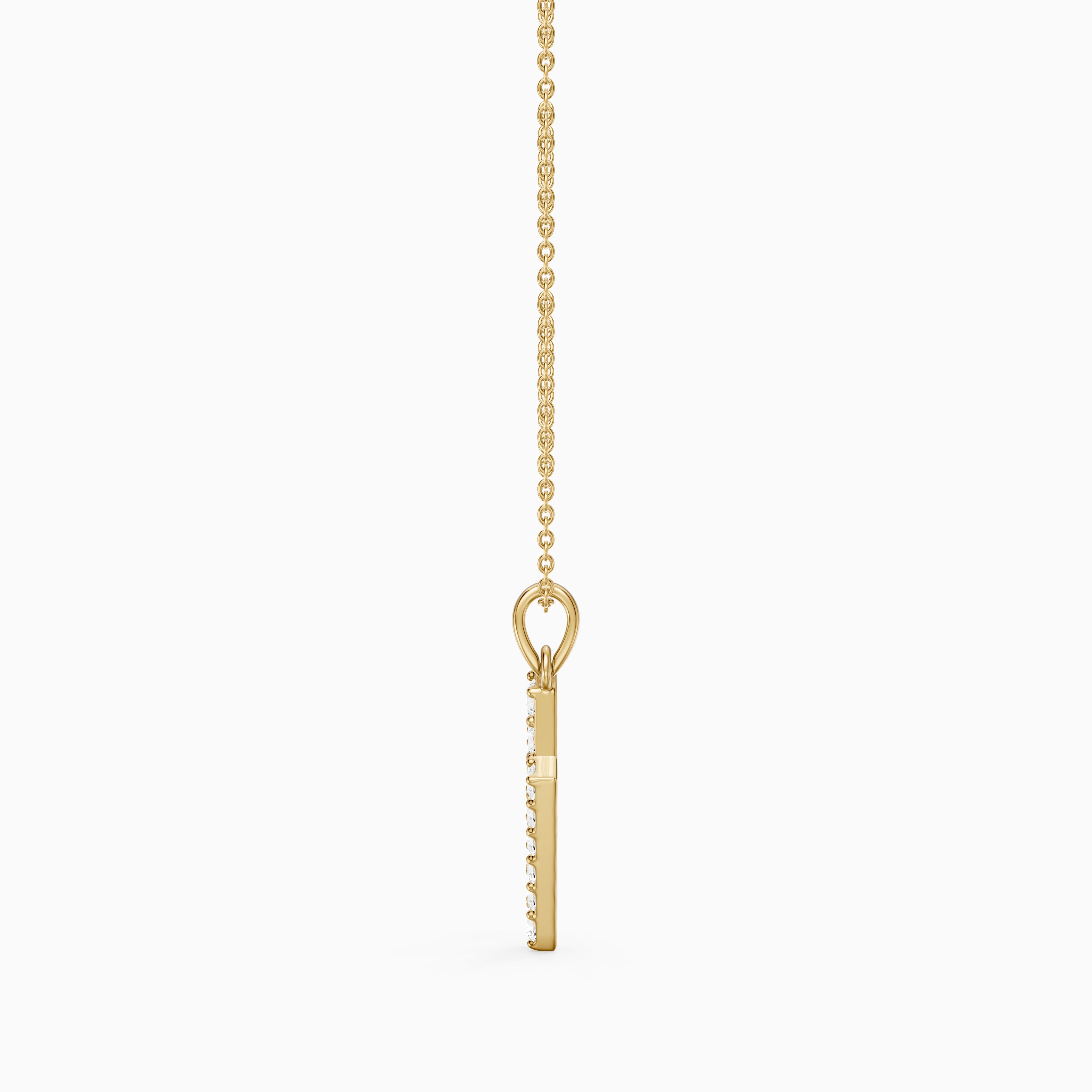 Daphne Lab Grown Diamond N Initial Pendant Necklace