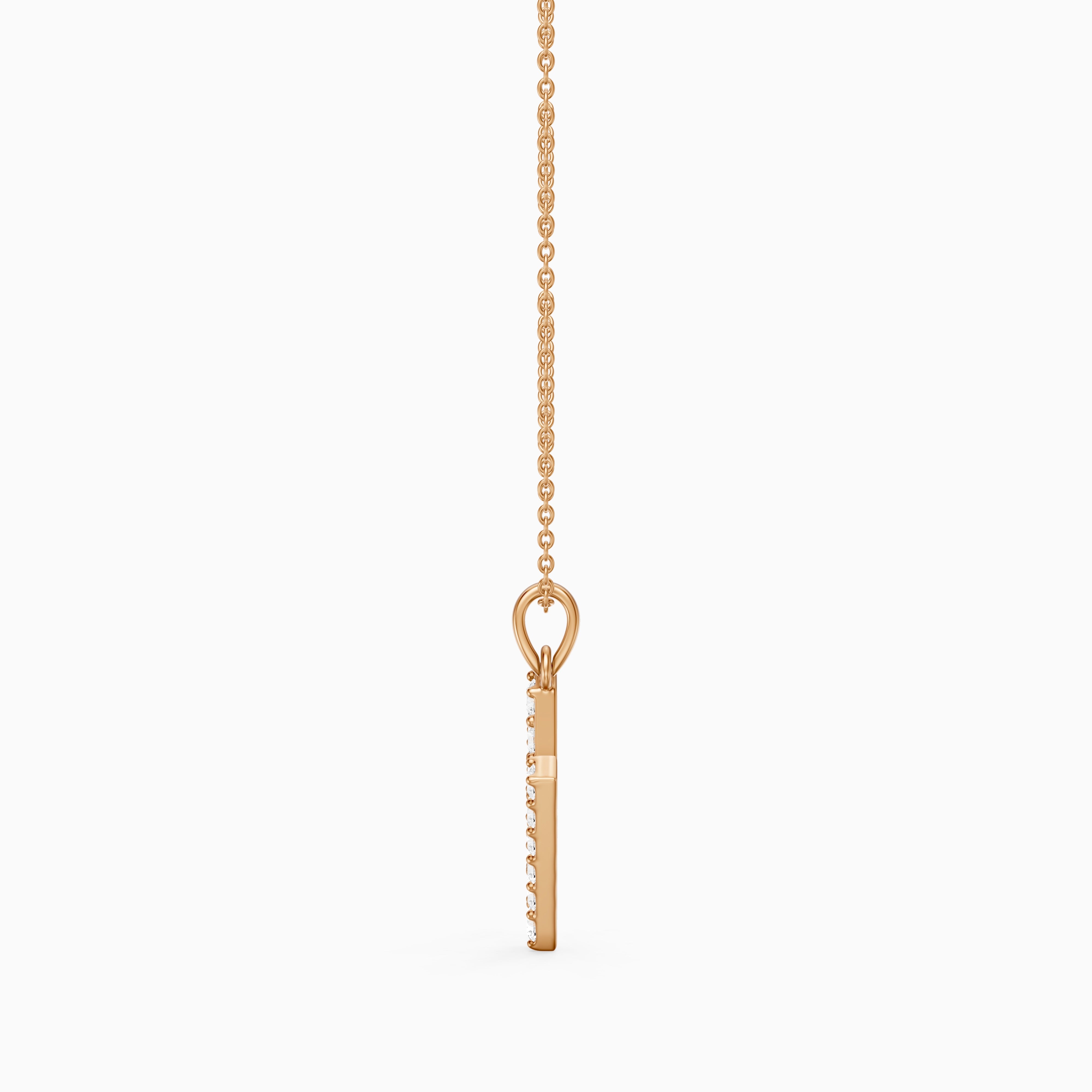 Daphne Lab Grown Diamond N Initial Pendant Necklace
