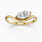 Lillian Marquise Cut East West Solitaire Lab Grown Diamond Ring