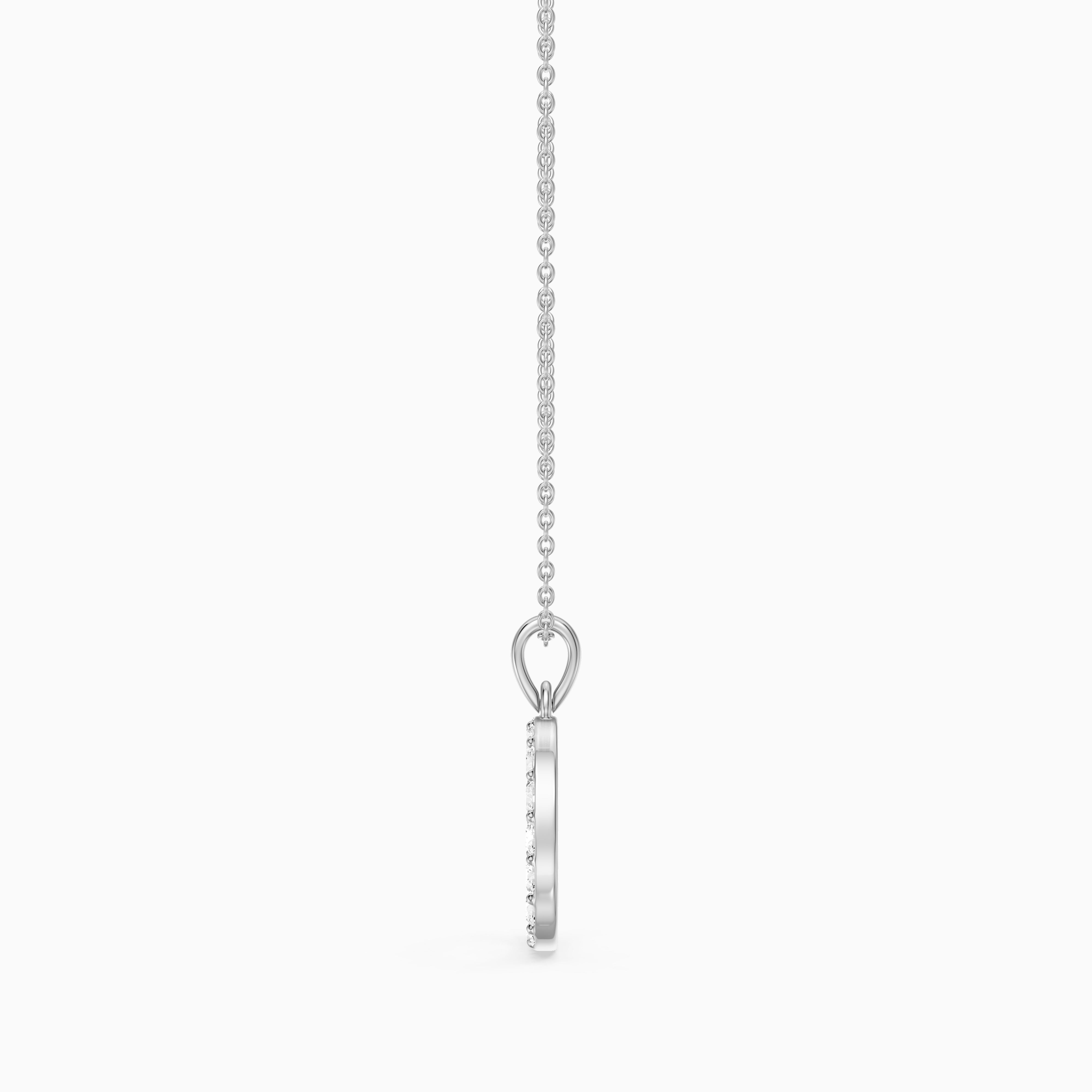 Elowen Lab Grown Diamond O Initial Pendant Necklace