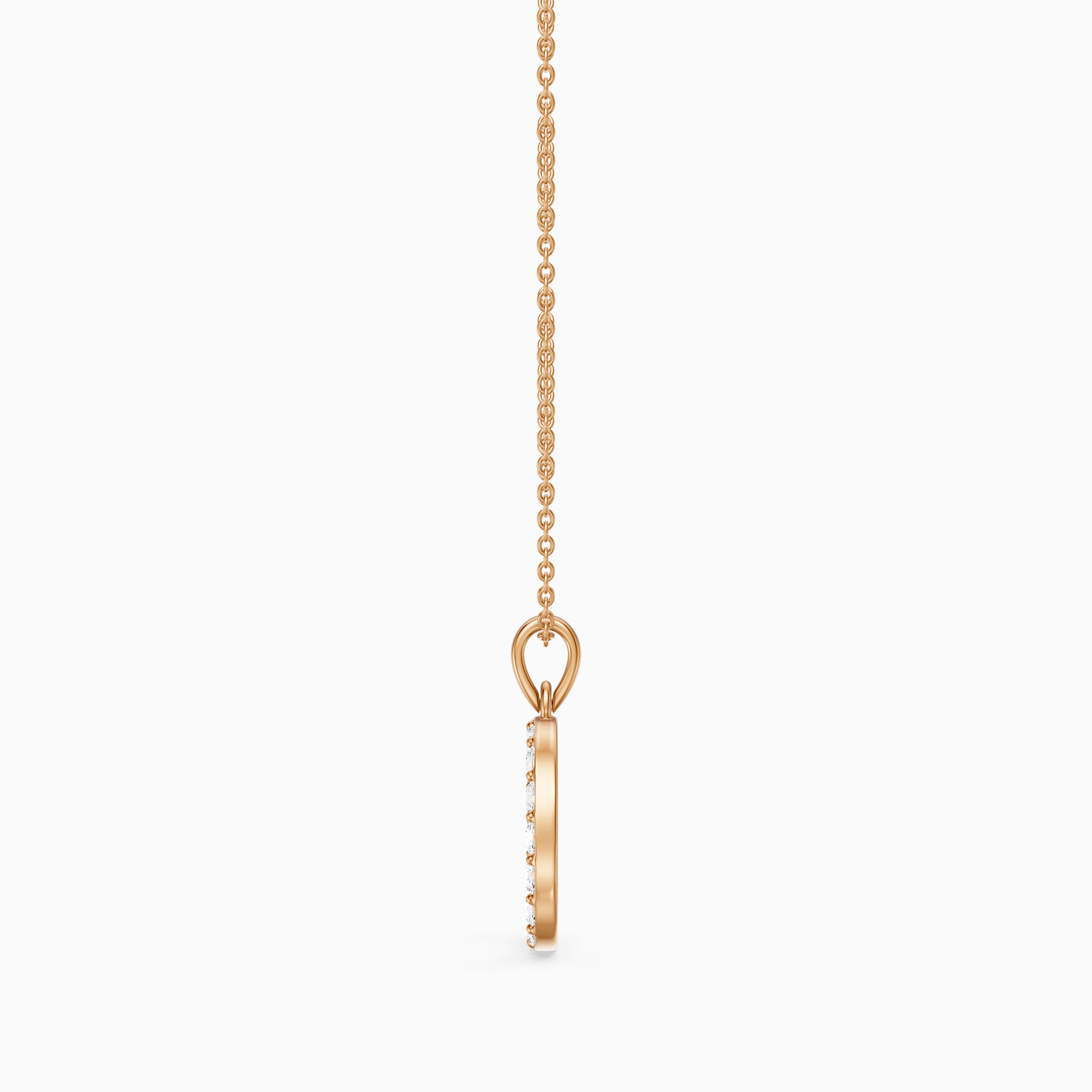 Elowen Lab Grown Diamond O Initial Pendant Necklace